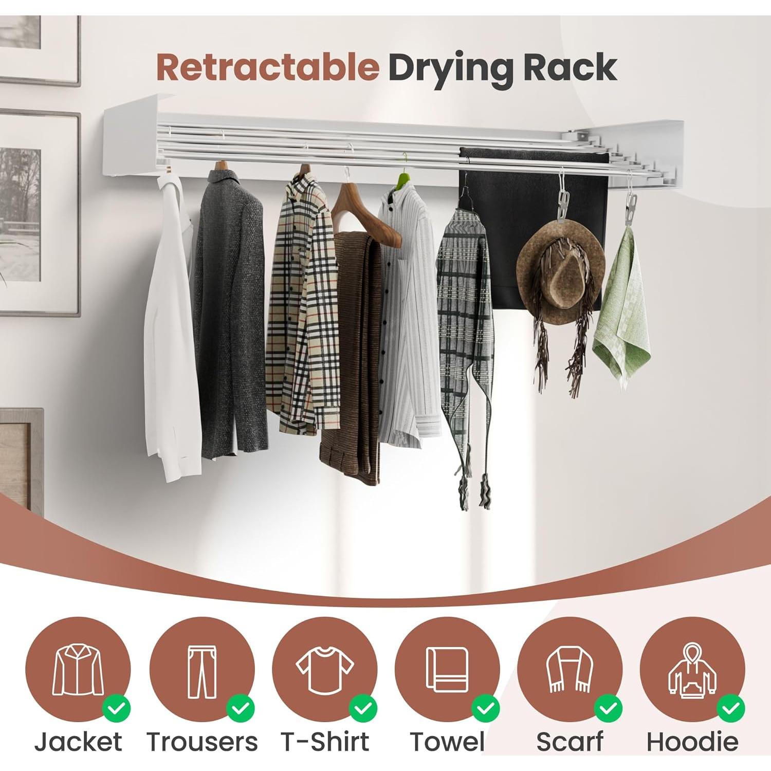 Estante de Secado Plegable Ascend Lifestyle 27 kg Blanco