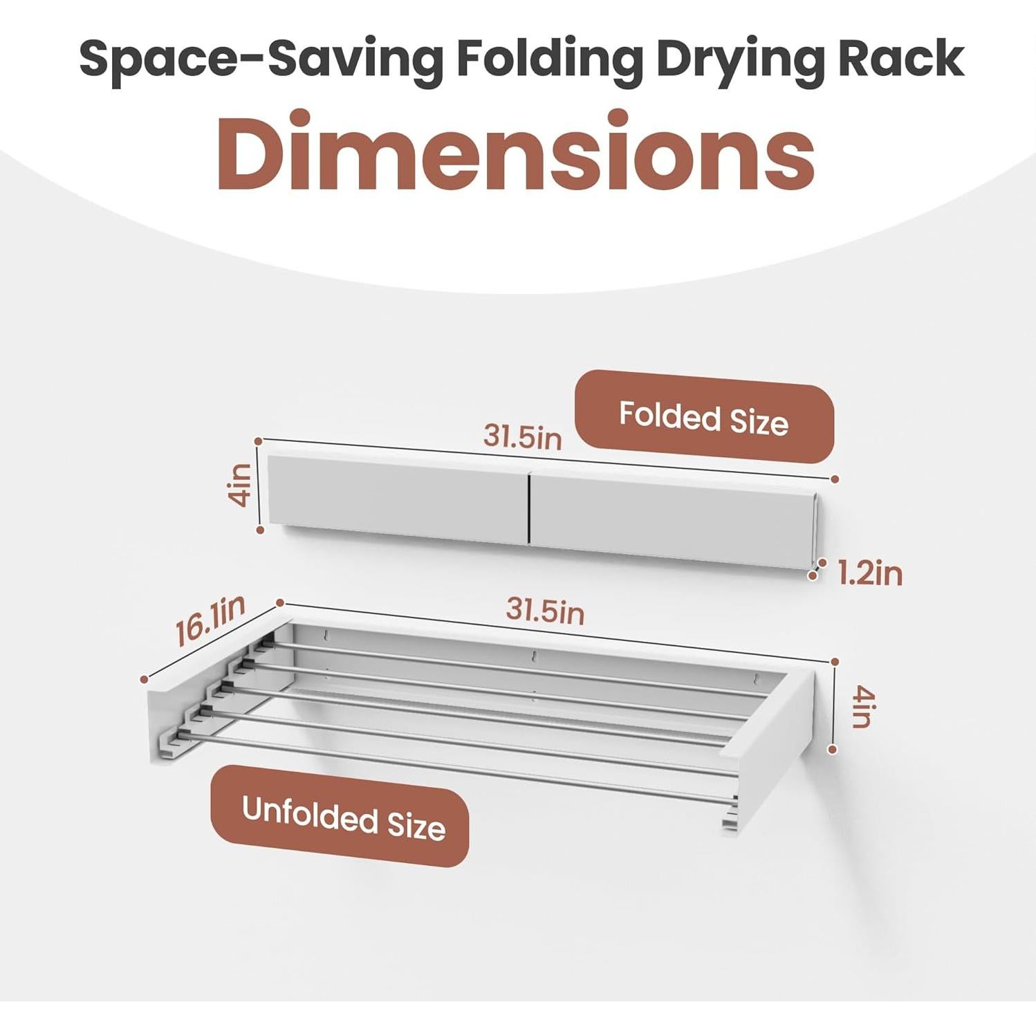 Estante de Secado Plegable Ascend Lifestyle 27 kg Blanco
