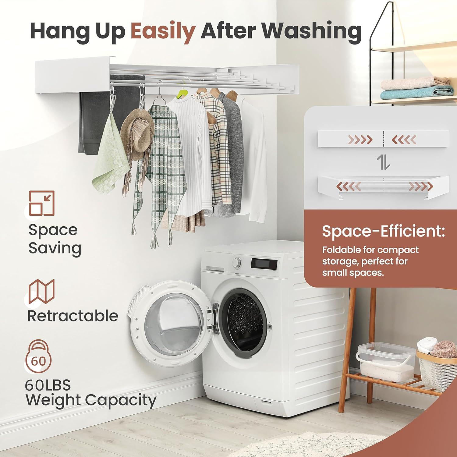 Estante de Secado Plegable Ascend Lifestyle 27 kg Blanco