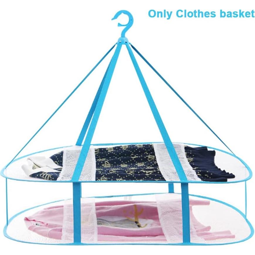 Estante de Secado Plegable BWWNBY 2 Niveles 77x61x60 cm