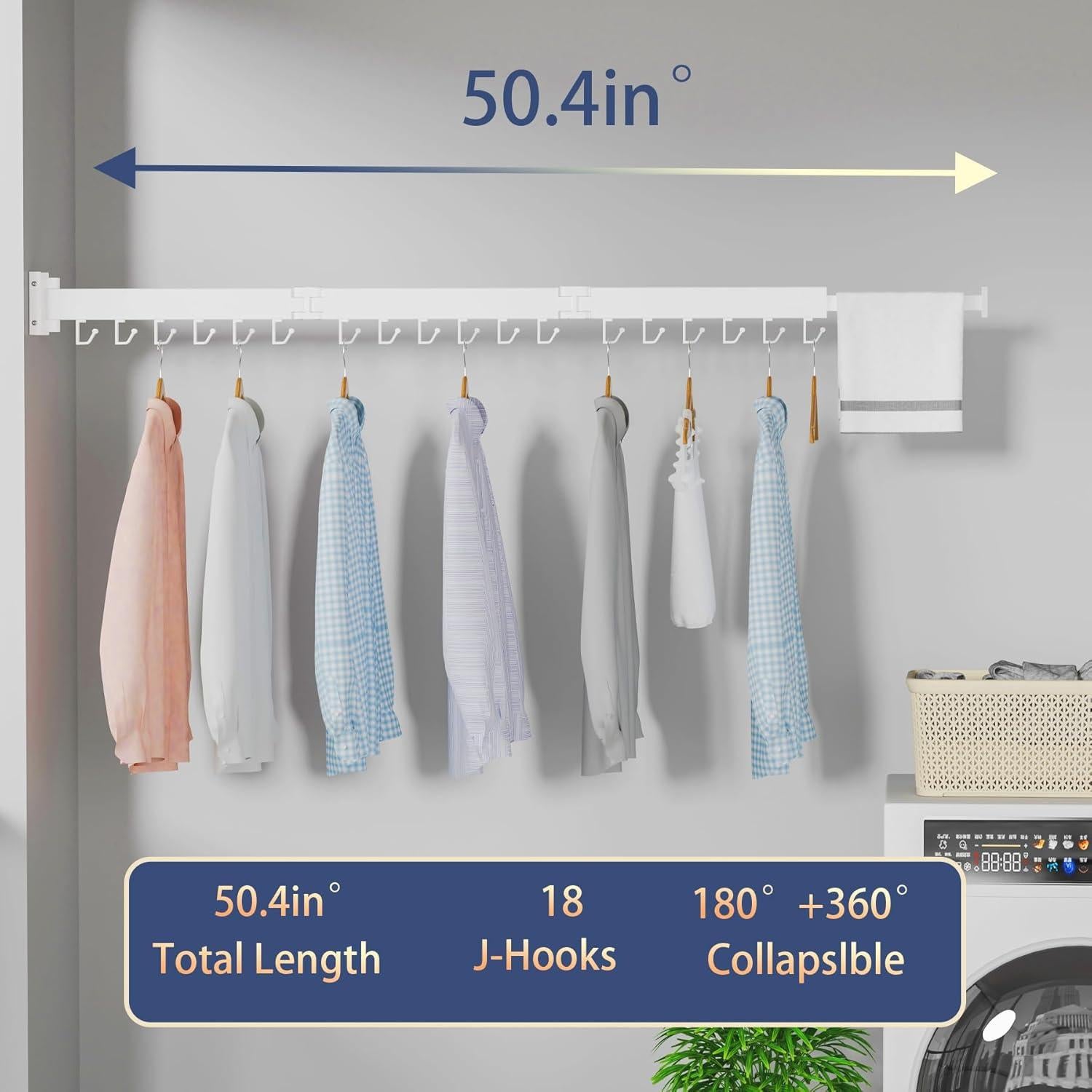 Estante Plegable para Secar Ropa Dr.DJ Blanco 99.79 kg