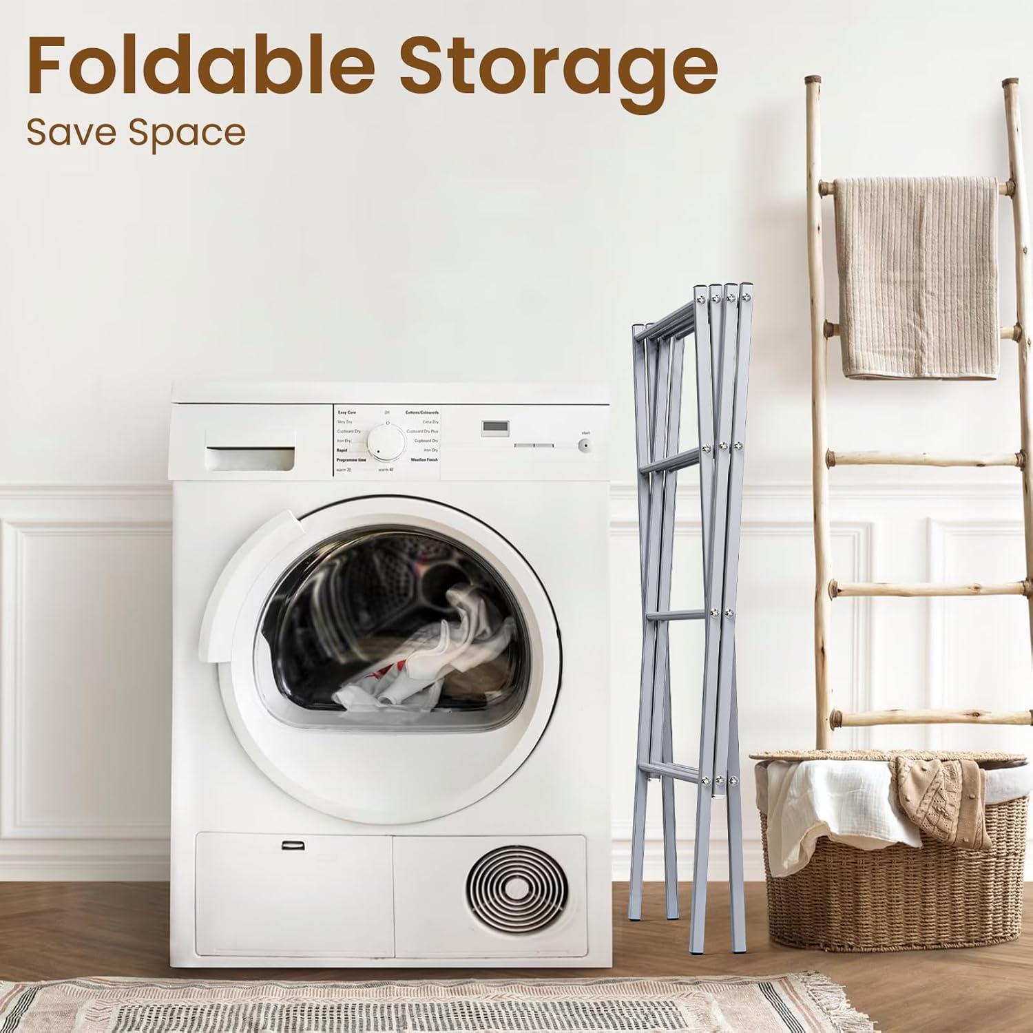 Estante de Secado Metálico Whitmor Sobredimensionado Plata