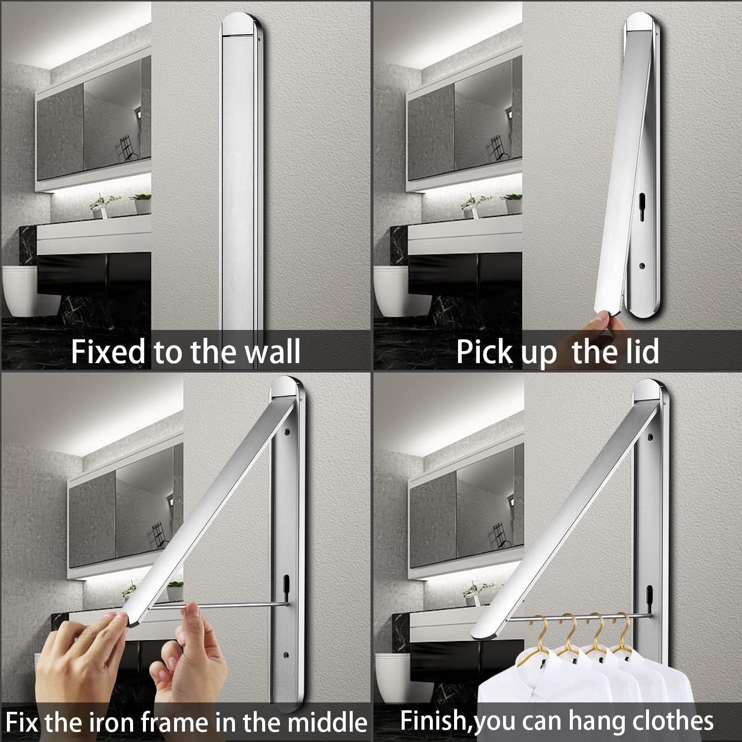 Estante Plegable para Secar Ropa Kuaguan Aluminio Plata