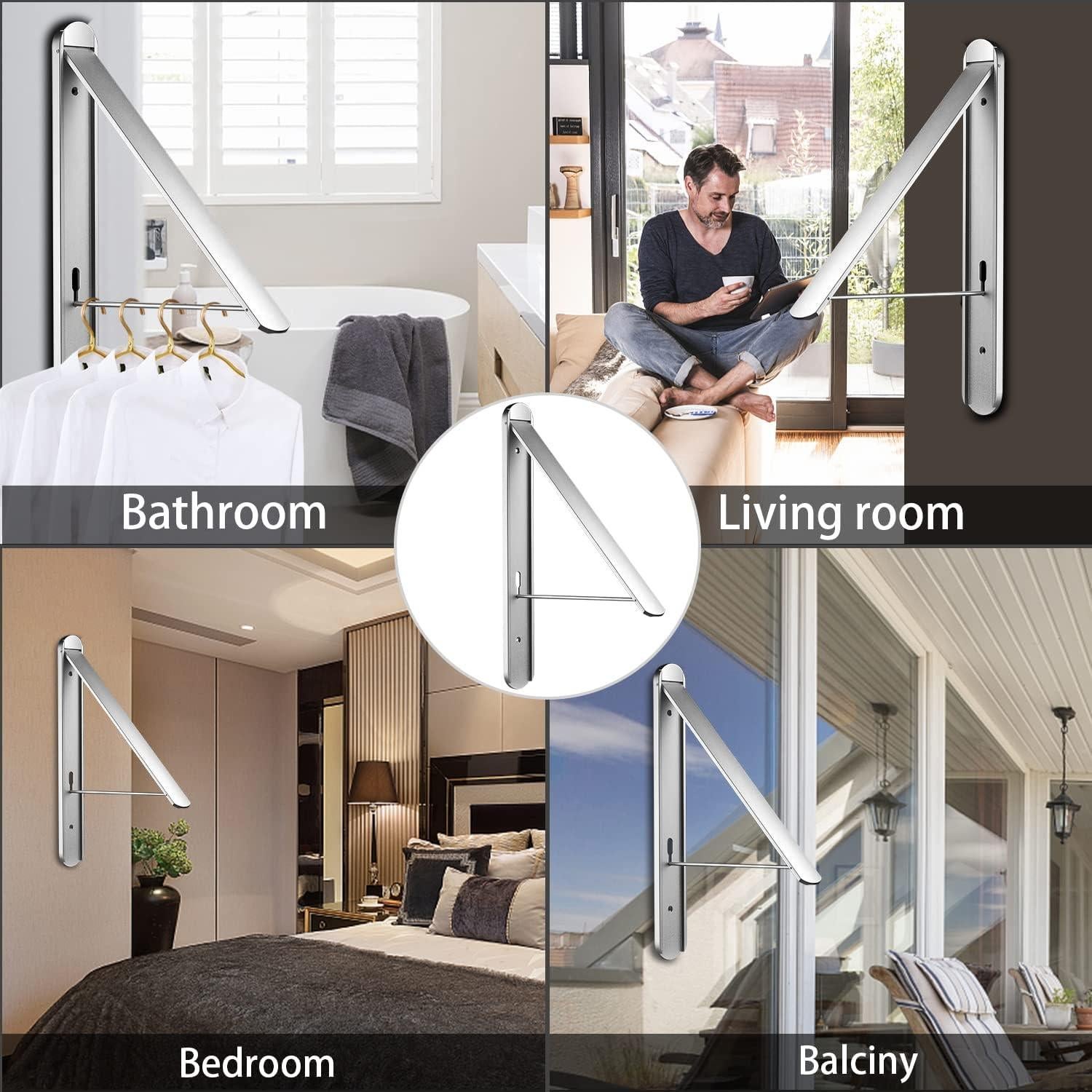 Estante Plegable para Secar Ropa Kuaguan Aluminio Plata