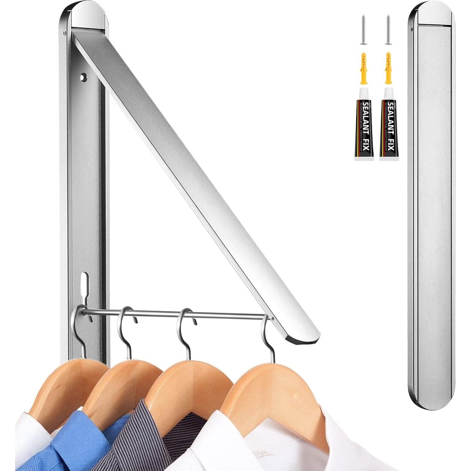 Estante Plegable para Secar Ropa Kuaguan Aluminio Plata