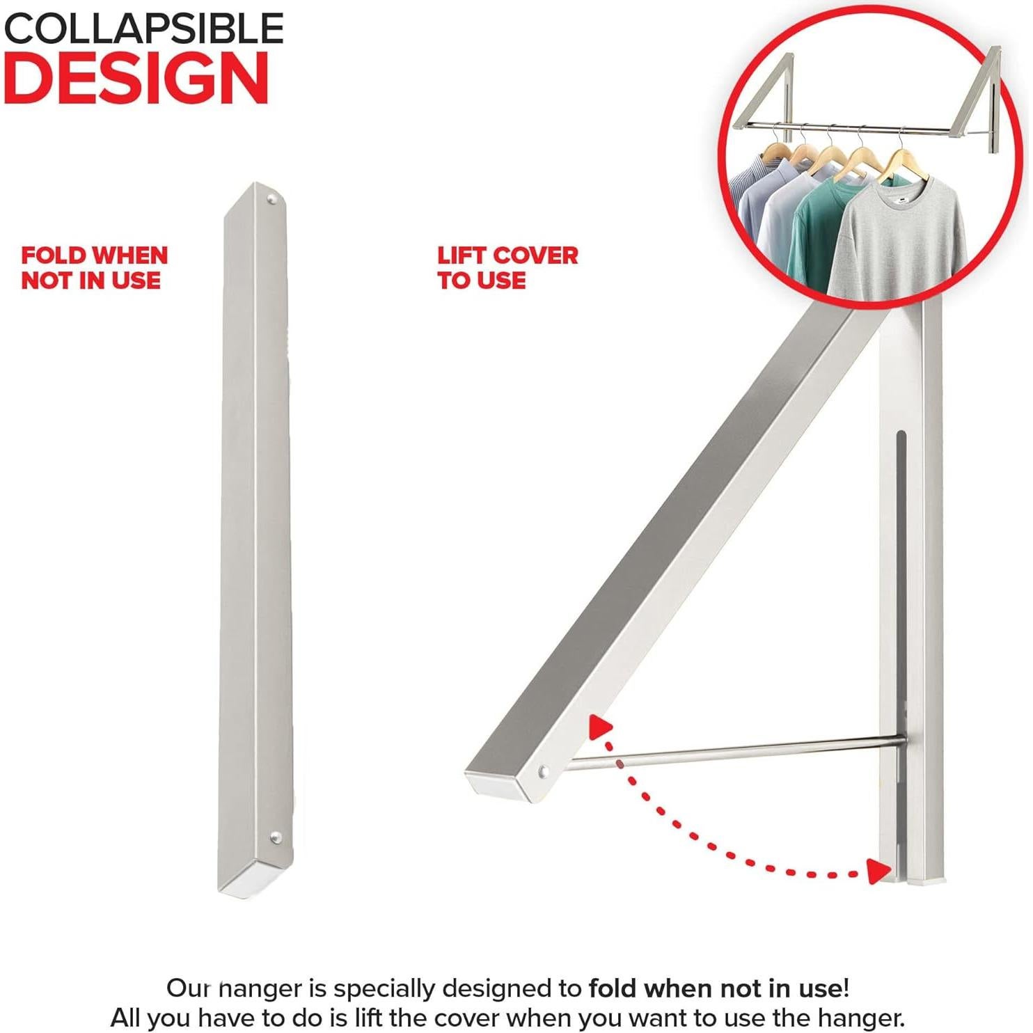Perchero Plegable Doble Stock Your Home con Barra 27kg