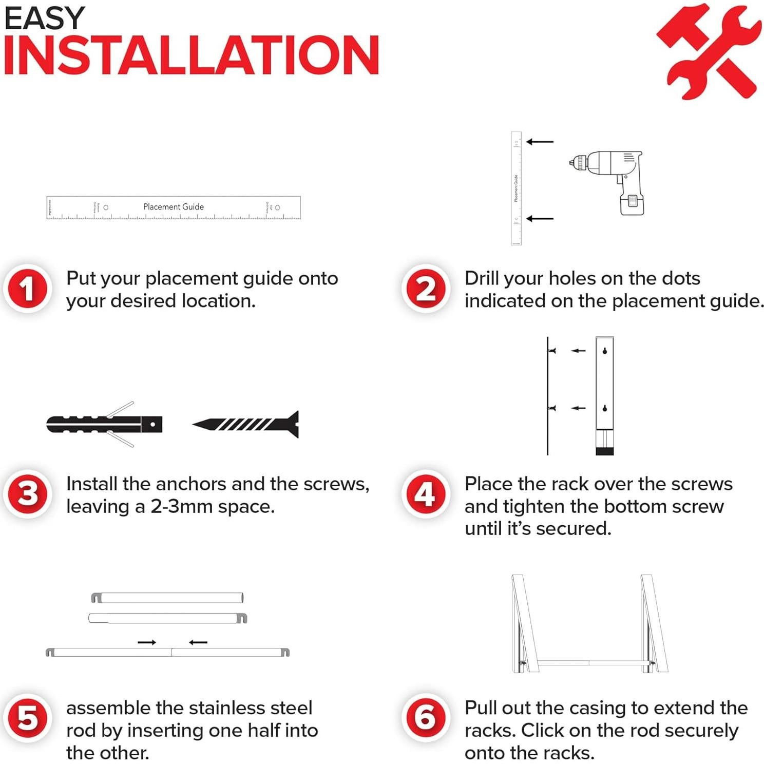 Perchero Plegable Doble Stock Your Home con Barra 27kg