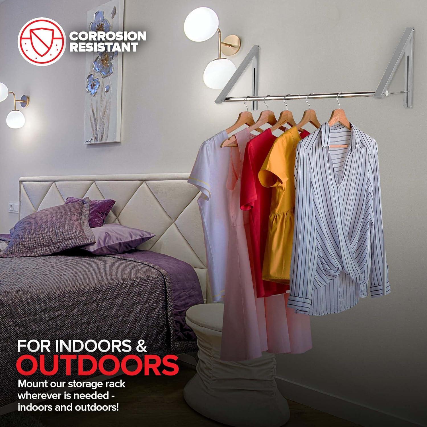 Perchero Plegable Doble Stock Your Home con Barra 27kg