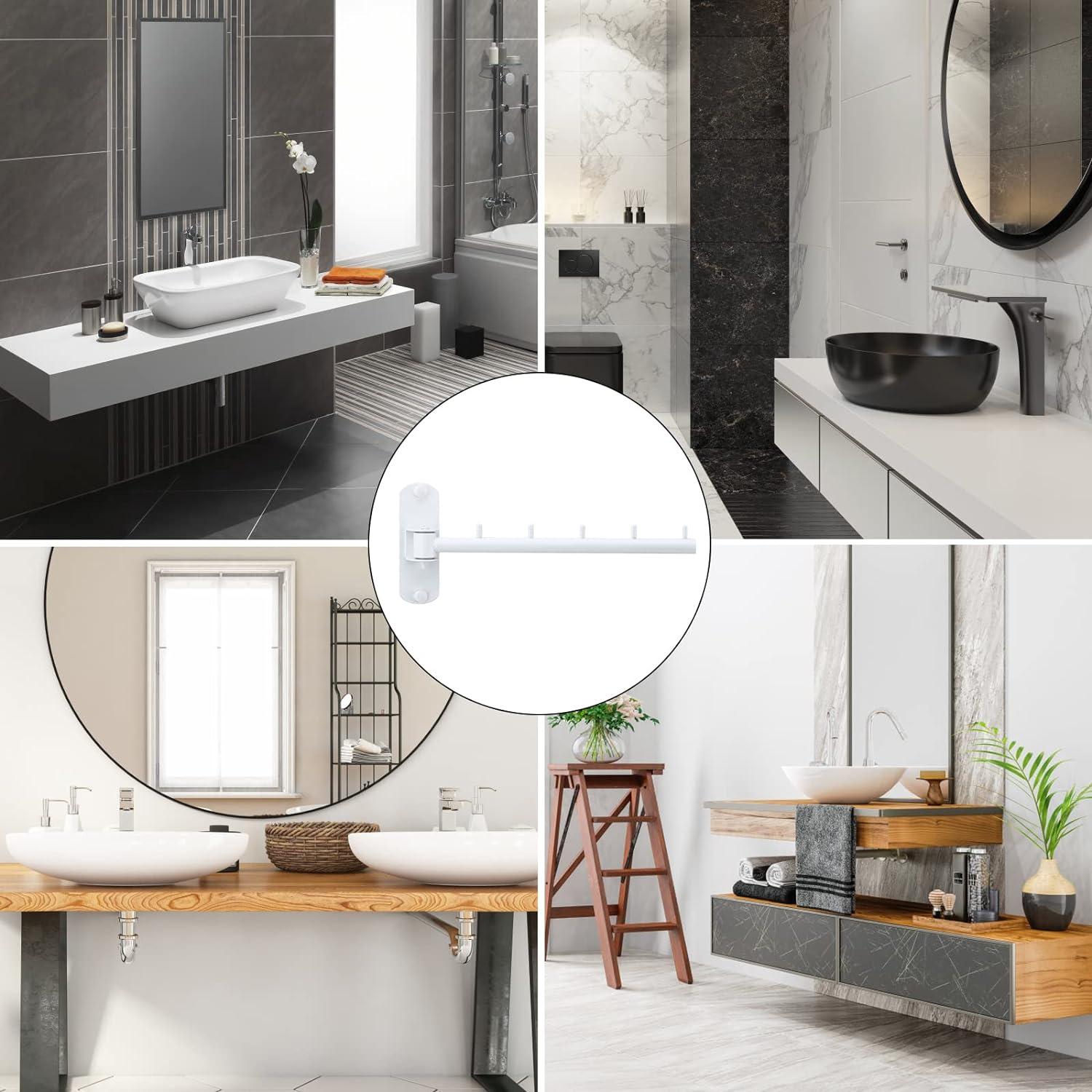 Percheros de Pared Plegables Zivisk Acero Inoxidable 2 Unidades