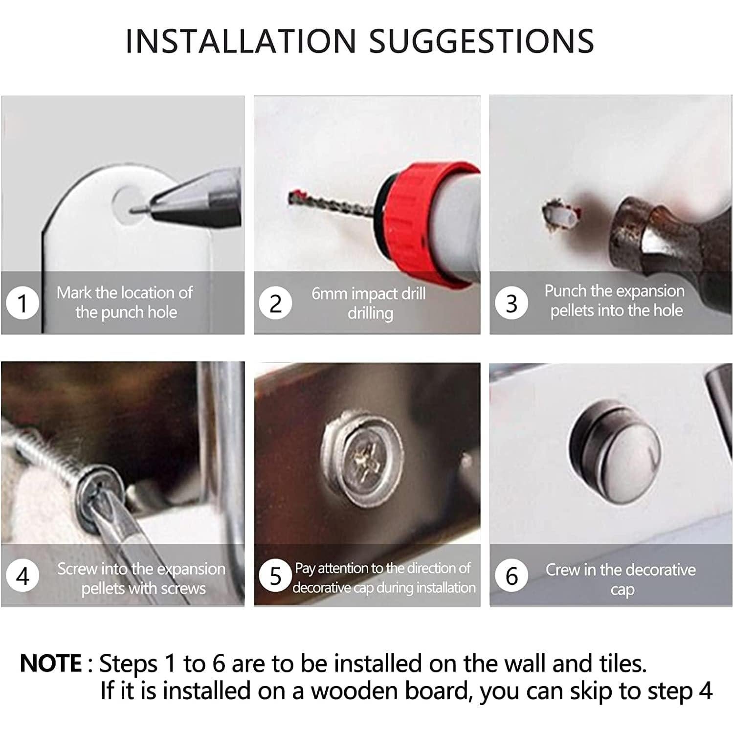 Percheros de Pared Plegables Zivisk Acero Inoxidable 2 Unidades