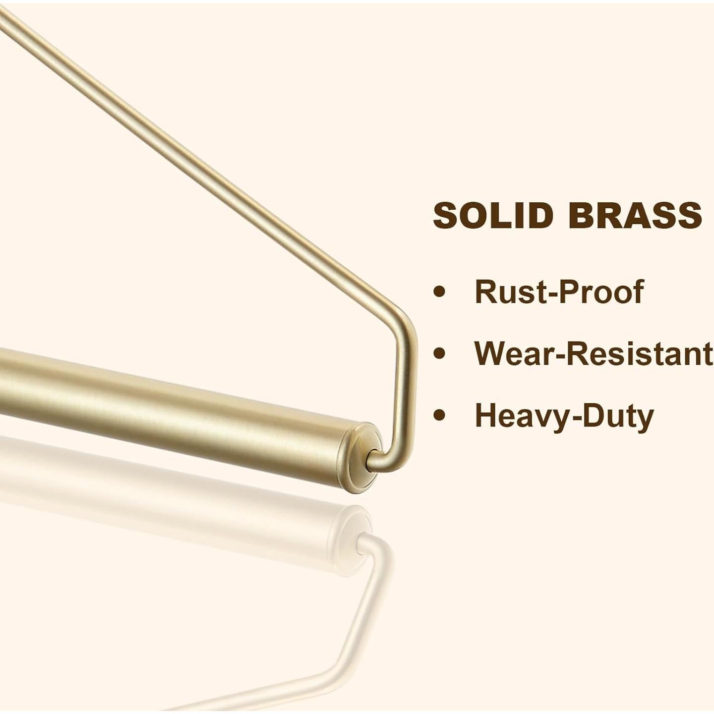 Perchero Plegable Hiendure Dorado Cepillado 30 cm Soporte Ropa