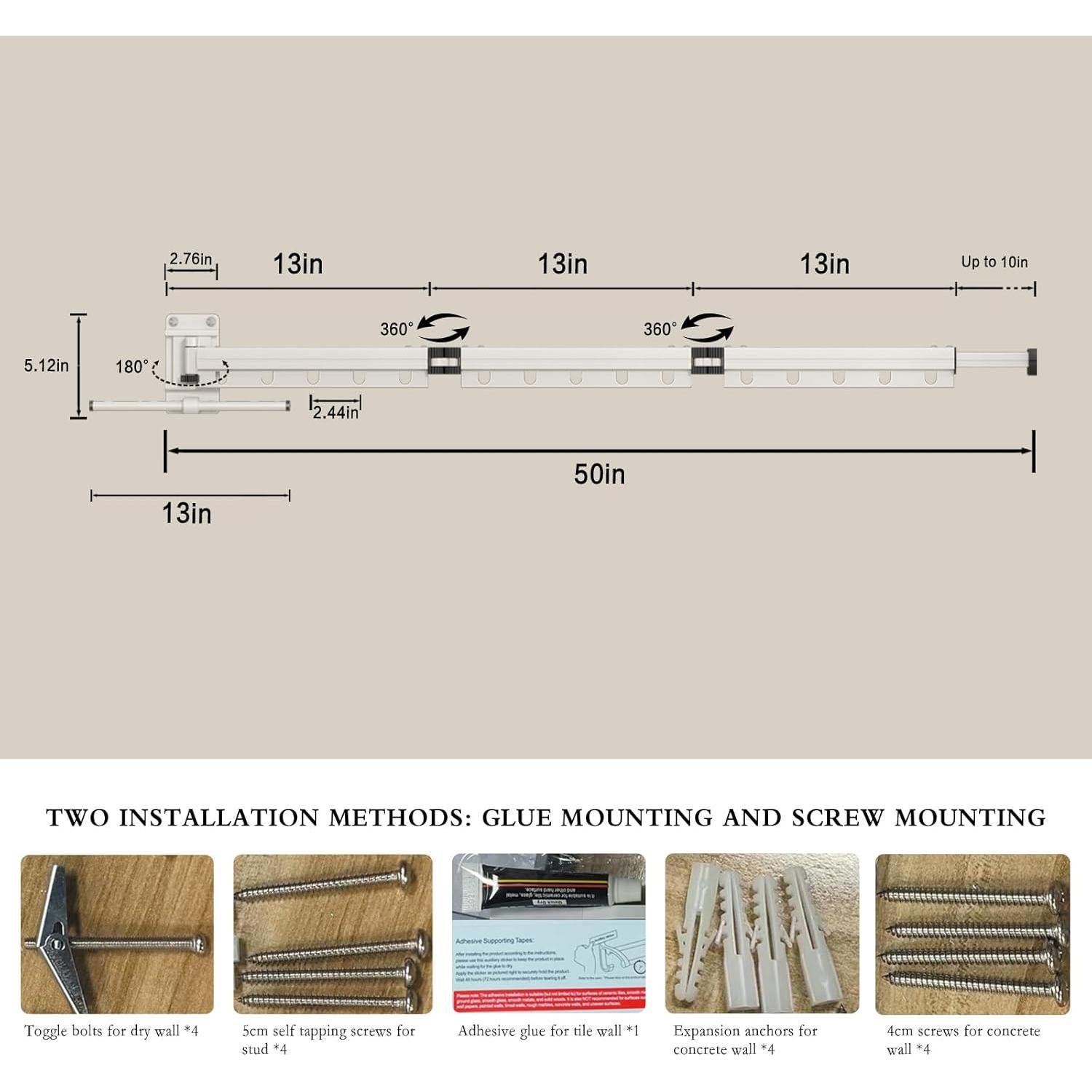 Estante Secar Ropa Plegable CICUFY Blanco 127 cm