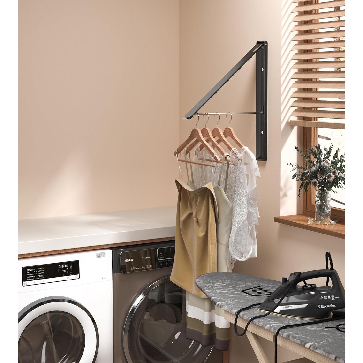 Estante Plegable para Secar Ropa Dr.DJ 2 Estantes Negro