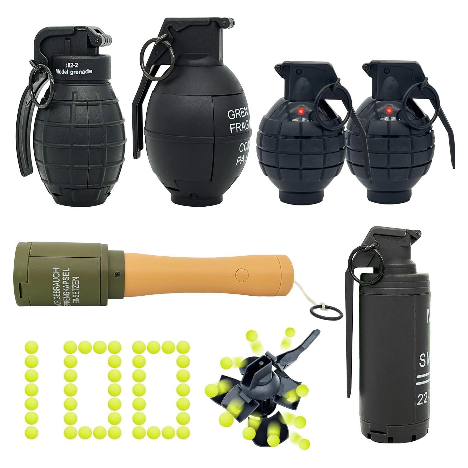 6 Piezas Juguete Granada Táctica Reglory con 100 Balas