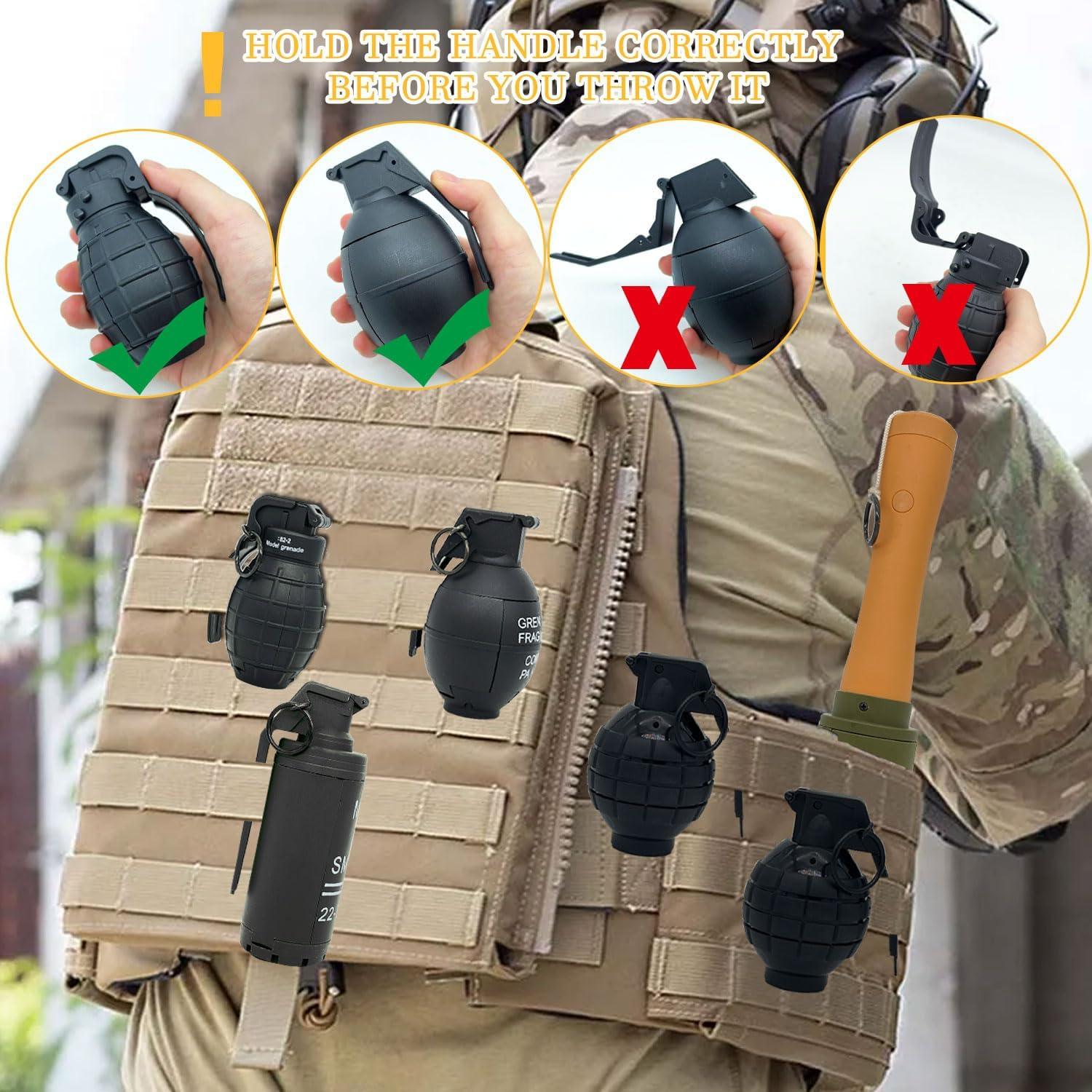 6 Piezas Juguete Granada Táctica Reglory con 100 Balas