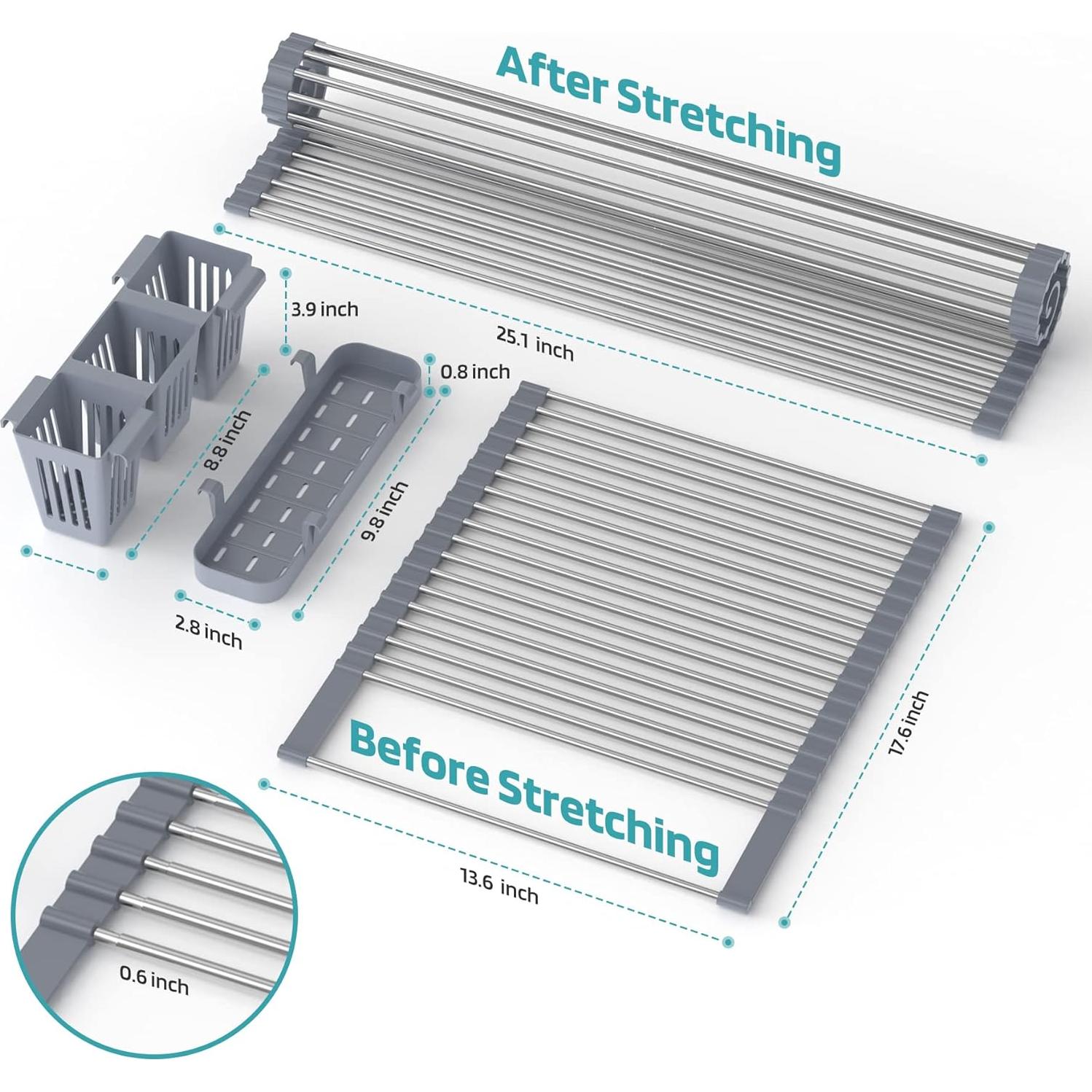 Escurridor de Platos Plegable BBXTYLY Expandible 63.5 cm