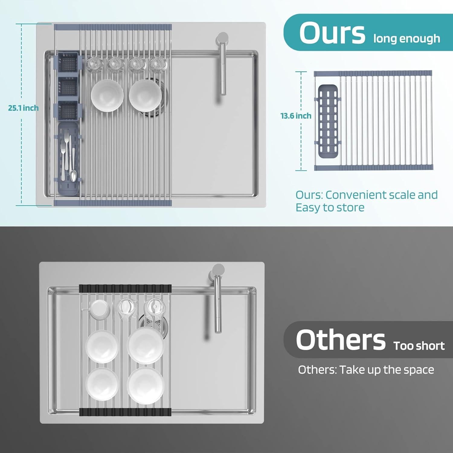 Escurridor de Platos Plegable BBXTYLY Expandible 63.5 cm