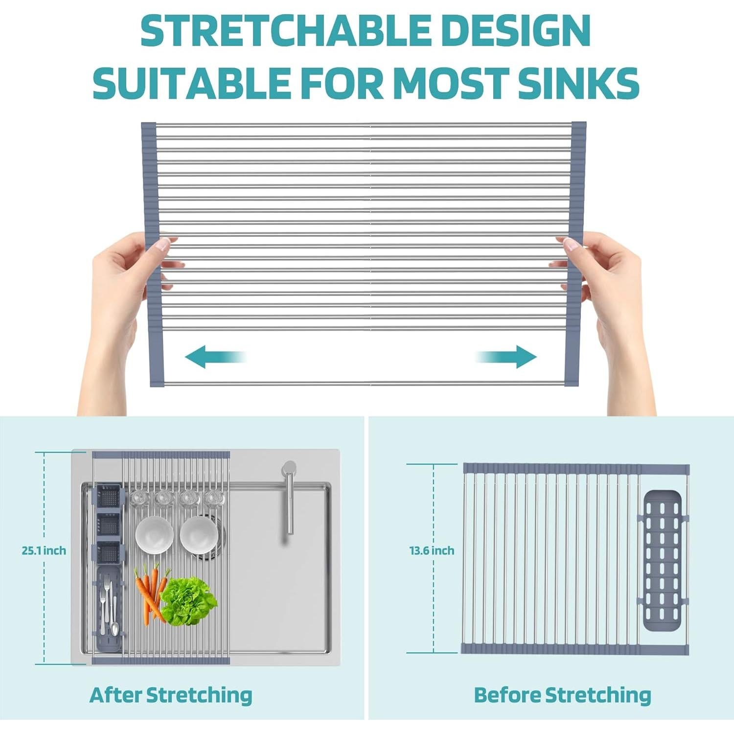 Escurridor de Platos Plegable BBXTYLY Expandible 63.5 cm