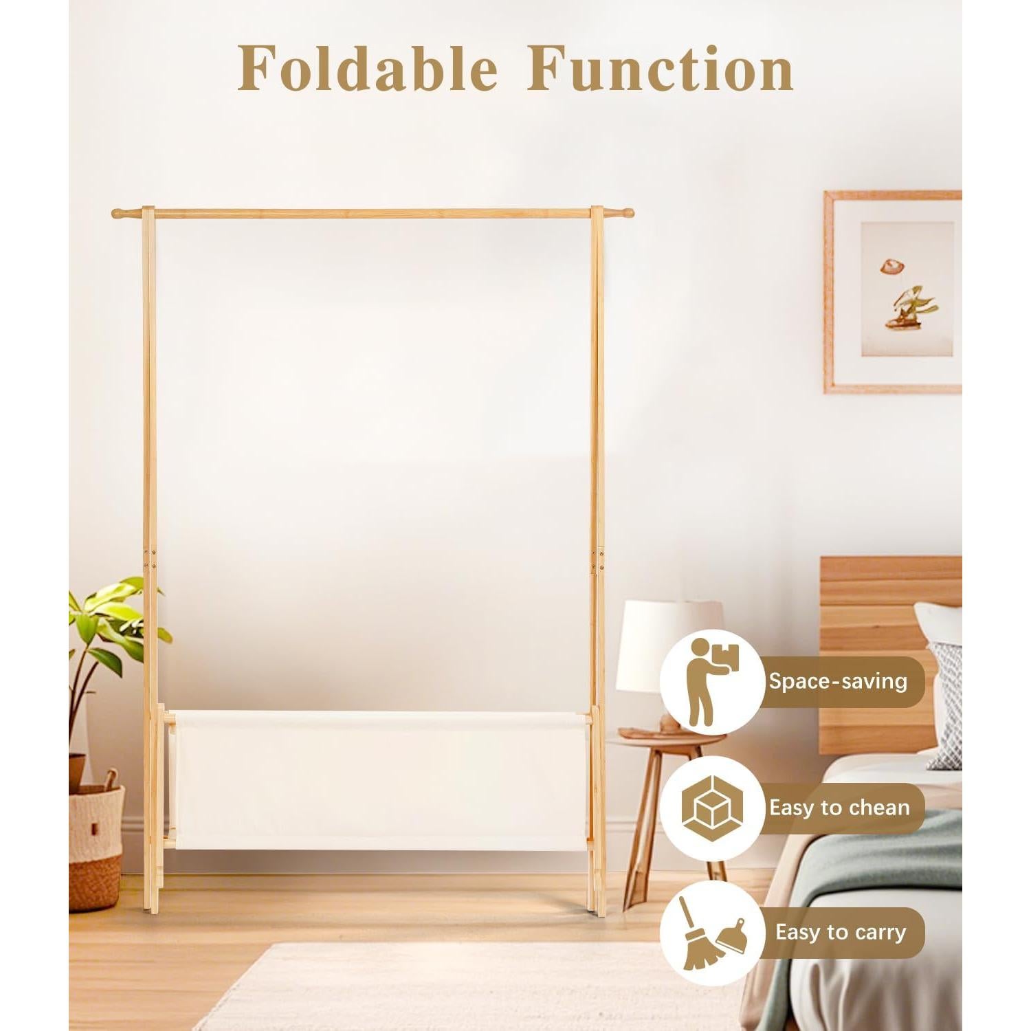 Perchero de Bambú Relquorax Extra Grande Plegable 3,19 kg