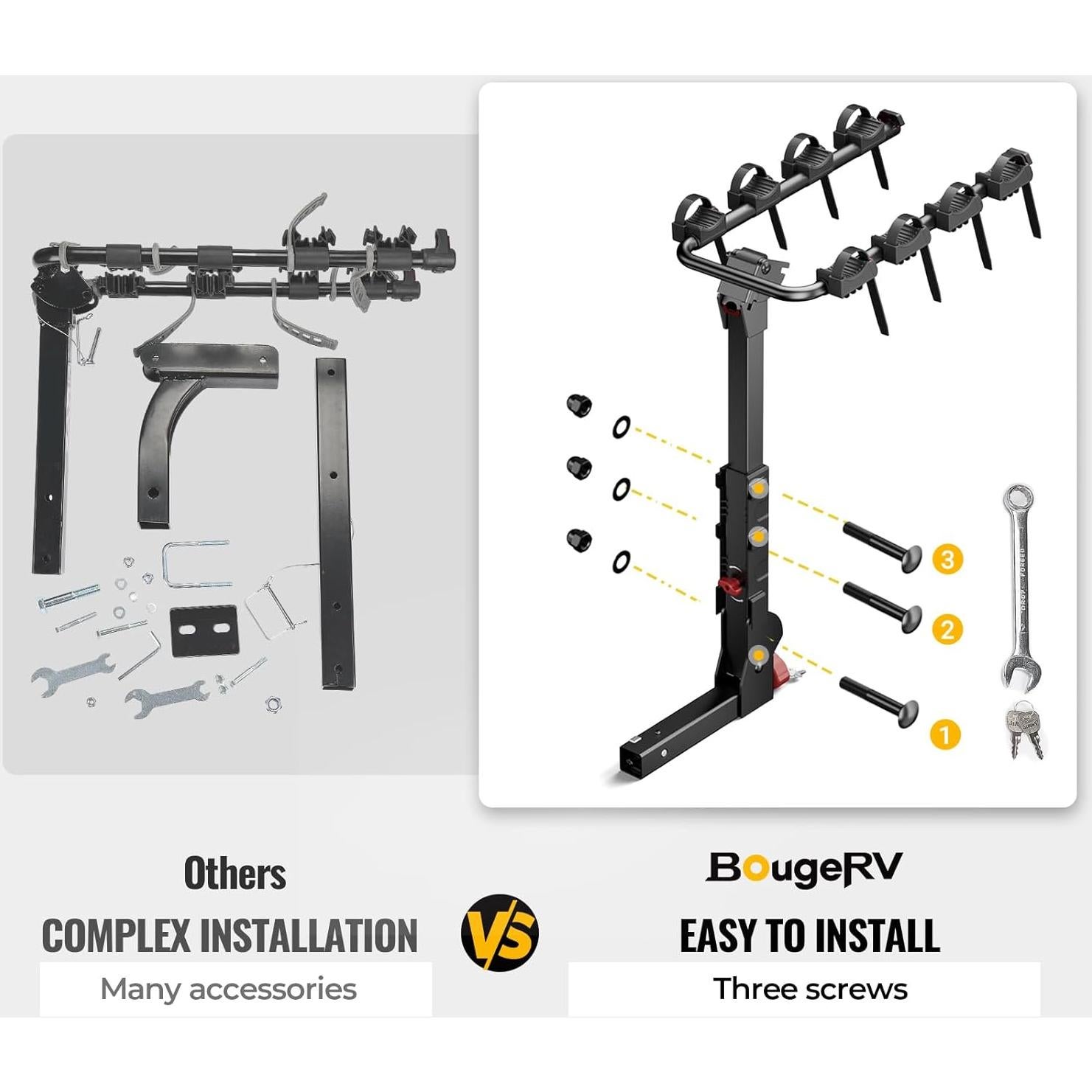 Soporte para Bicicletas BougeRV 2.0 Doble Bloqueo 74.84 kg