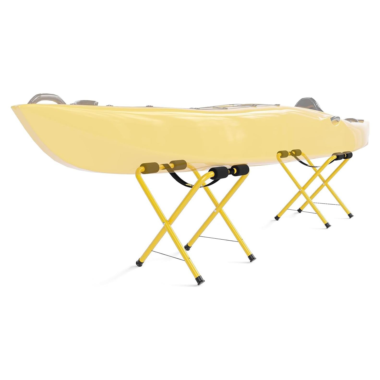 Soporte de Kayak Plegable Bonnlo Aluminio 150 lbs Amarillo