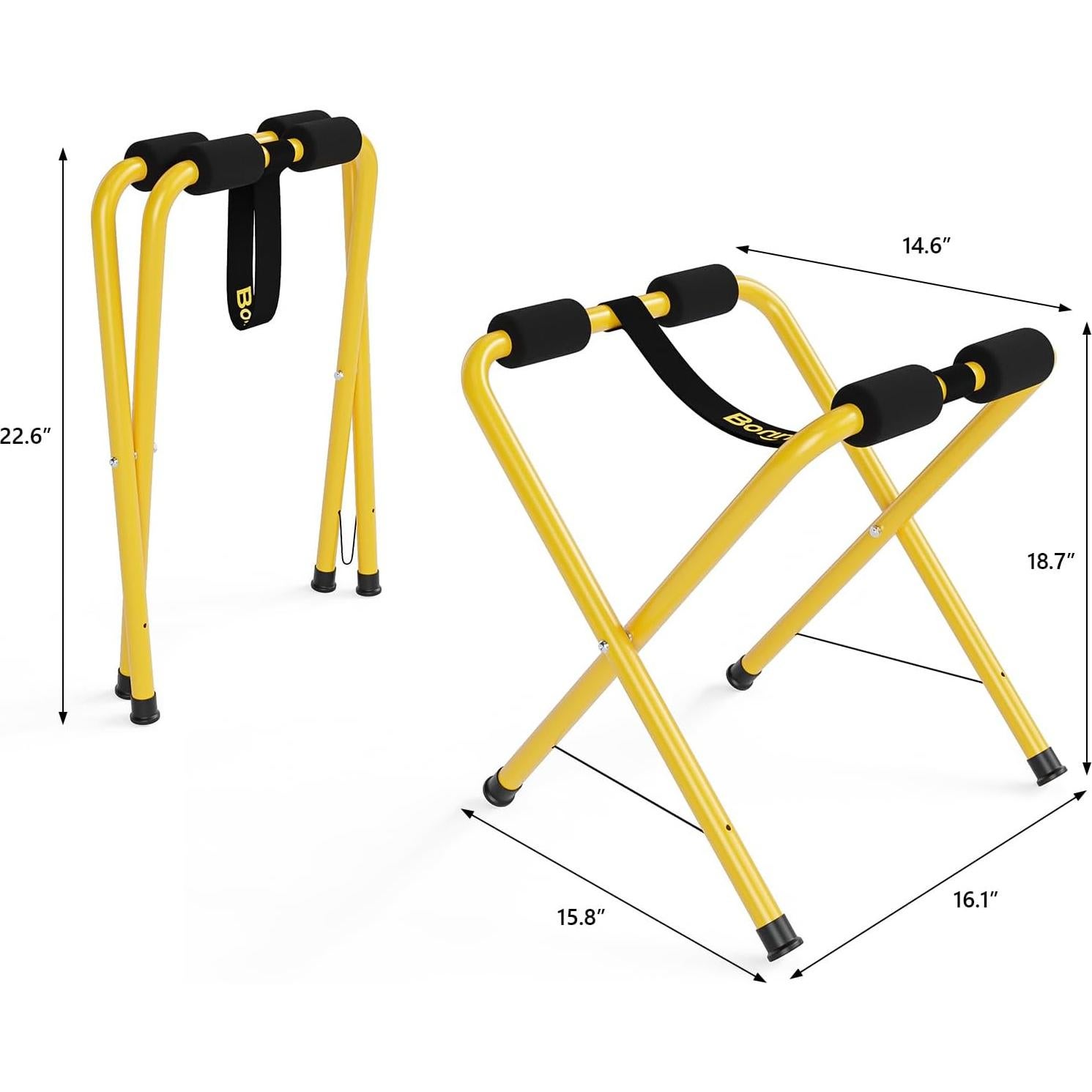 Soporte de Kayak Plegable Bonnlo Aluminio 150 lbs Amarillo