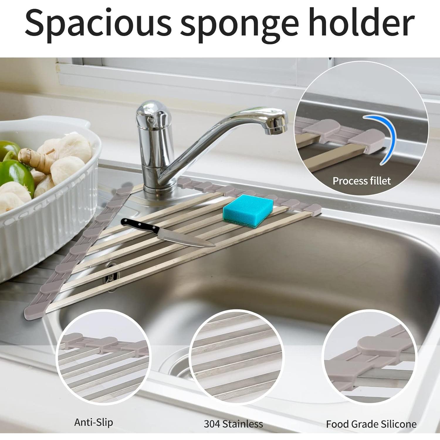 Escurridor de Platos Plegable SHUYUE Acero Inoxidable 34.5x23.4cm