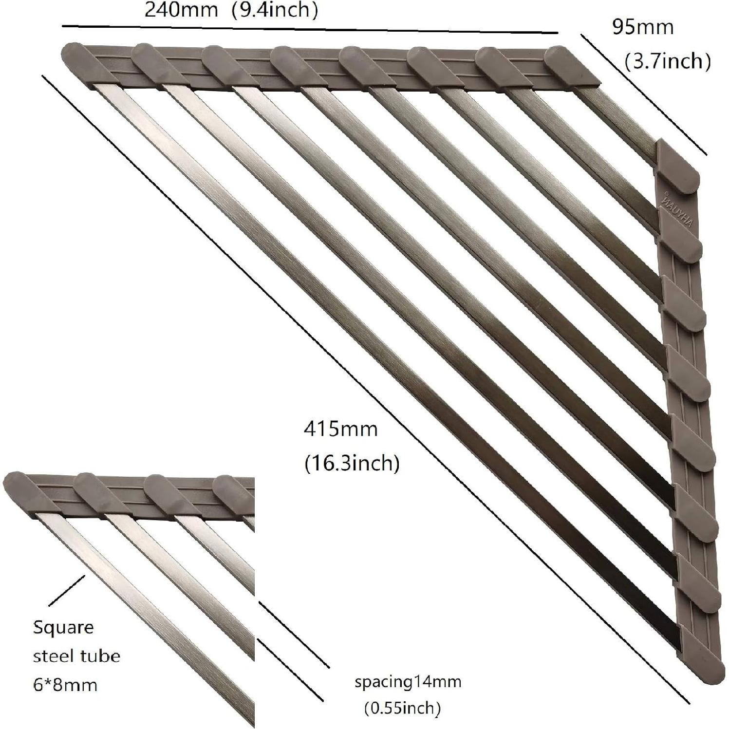 Escurridor de Platos Plegable SHUYUE Acero Inoxidable 34.5x23.4cm
