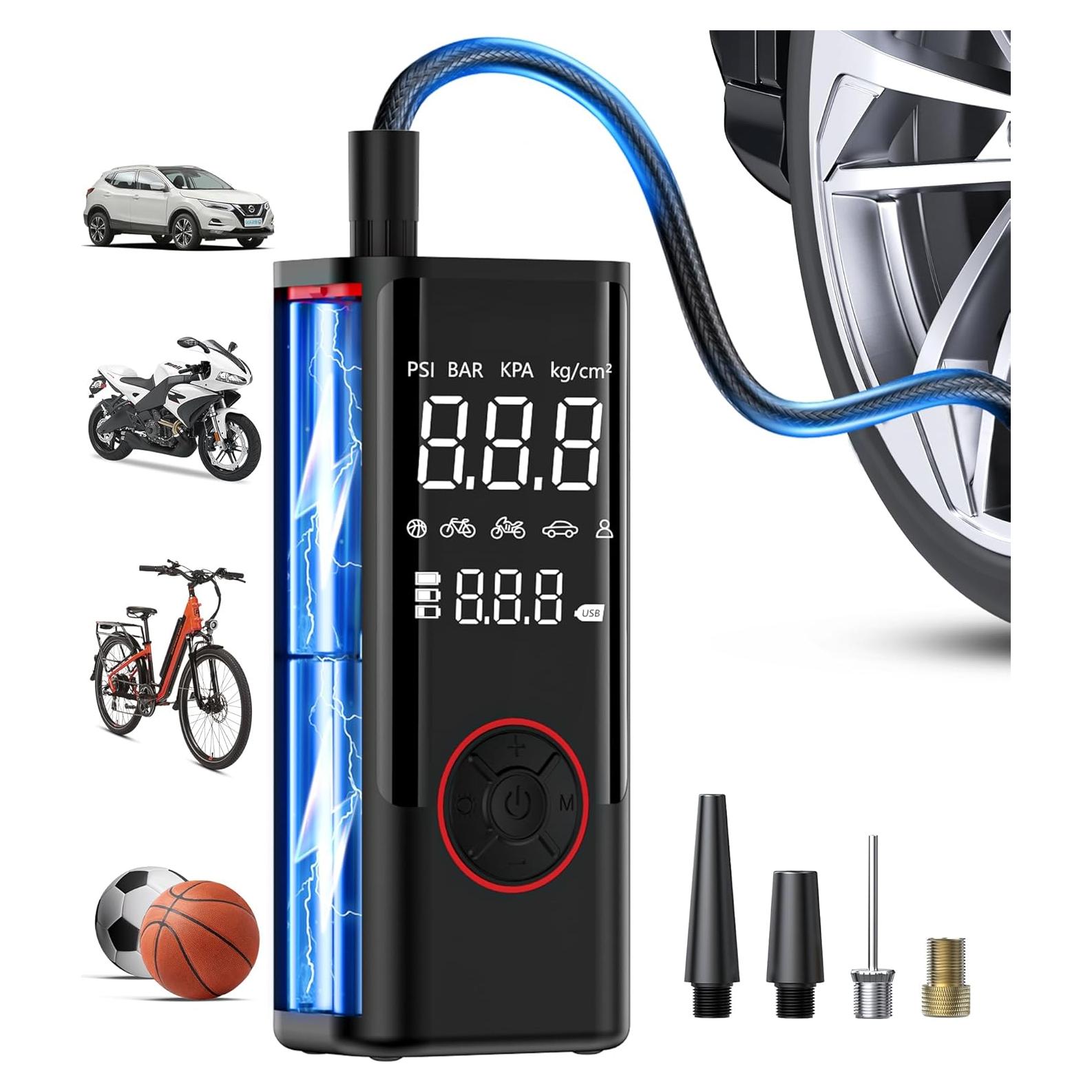 Compresor de Aire Portátil InflaVive 150 PSI con Luz LED