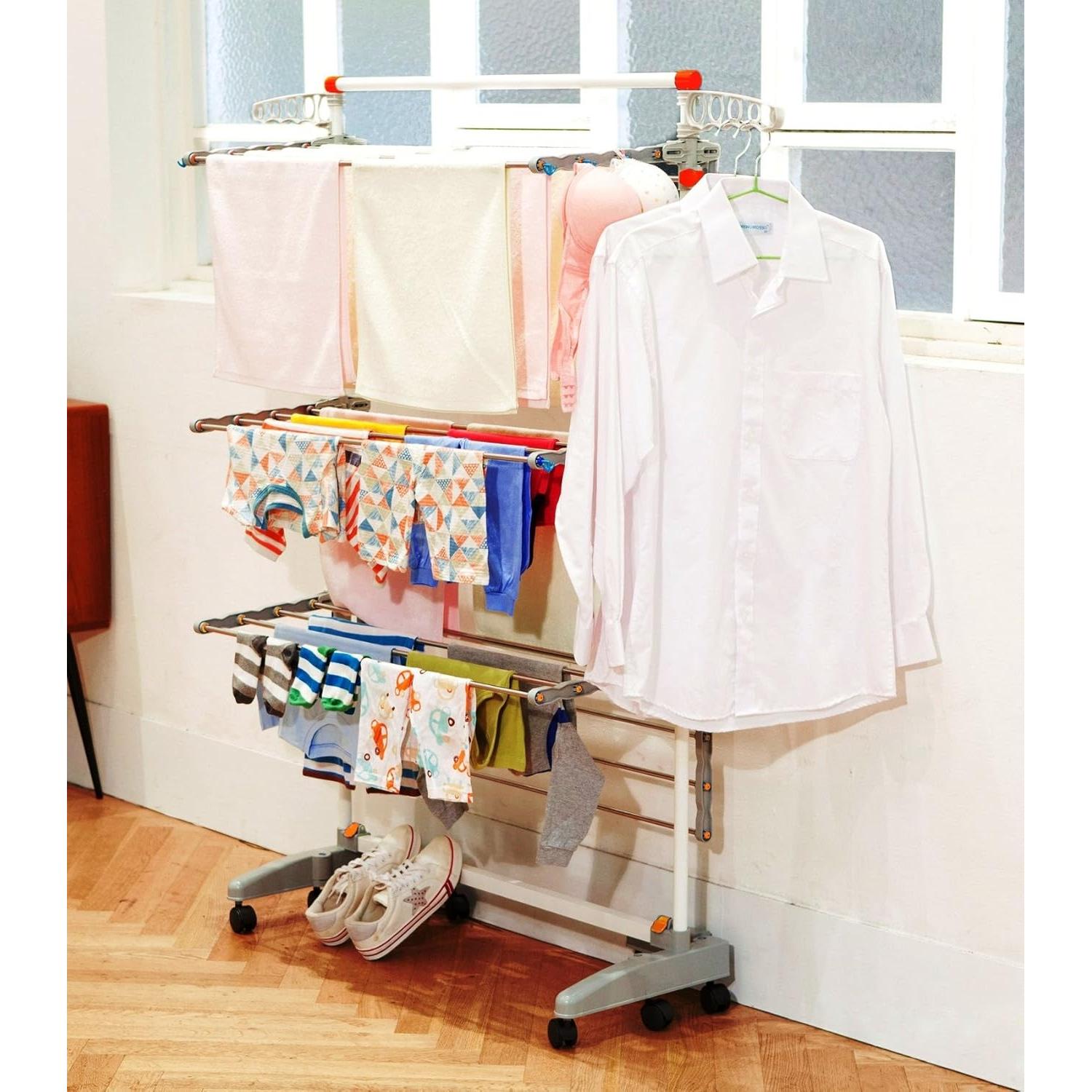 Soporte Plegable Rodante Idee BDP-V23 para Secar Ropa