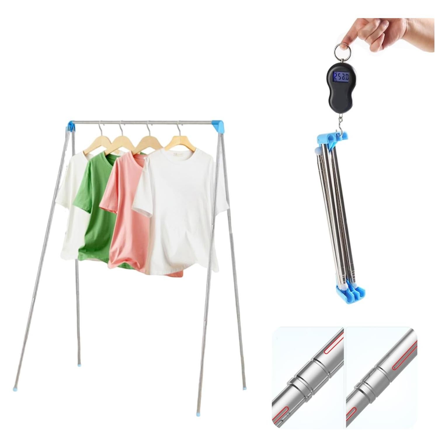 Rack de Secado de Ropa Plegable Lmaray Acero Inoxidable