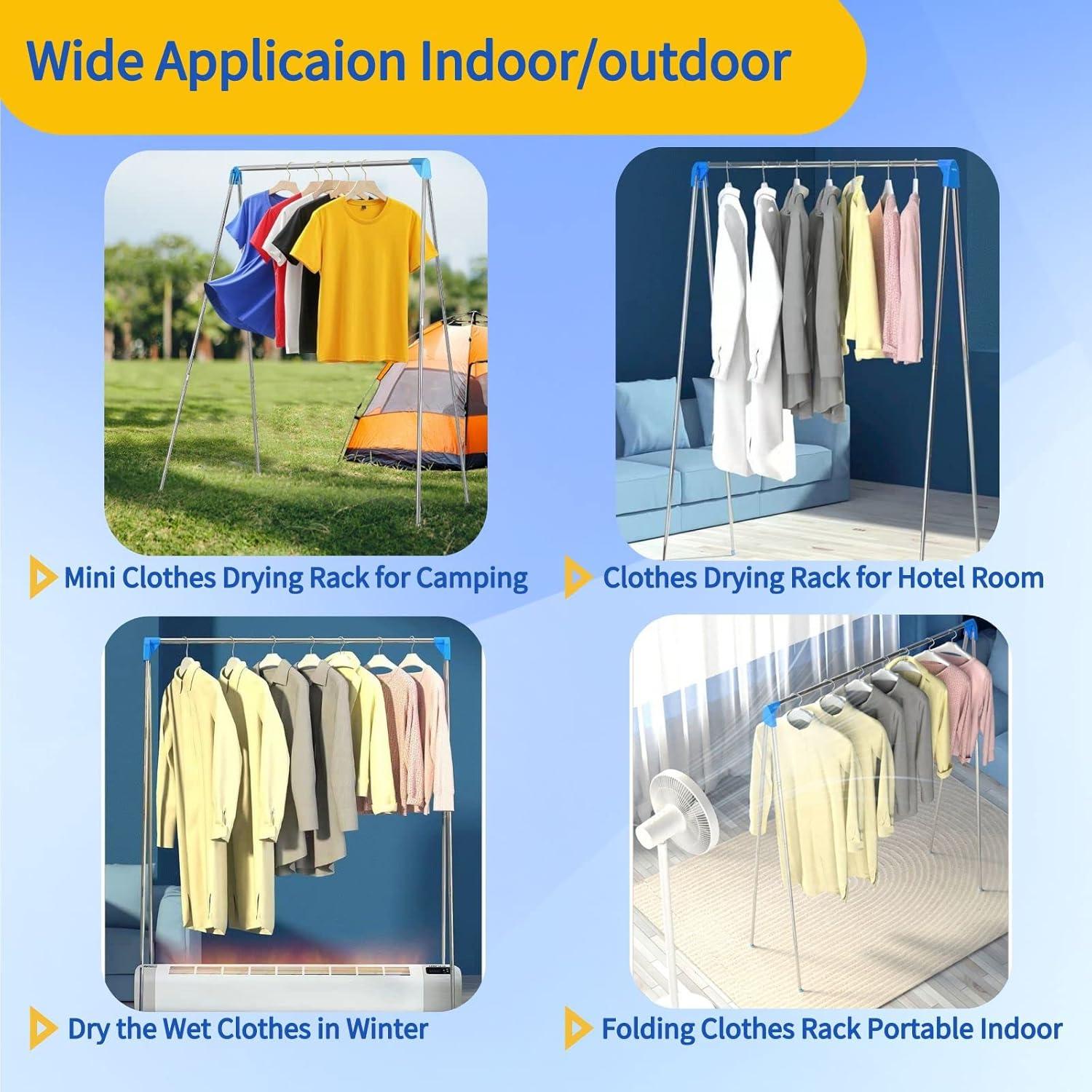 Rack de Secado de Ropa Plegable Lmaray Acero Inoxidable