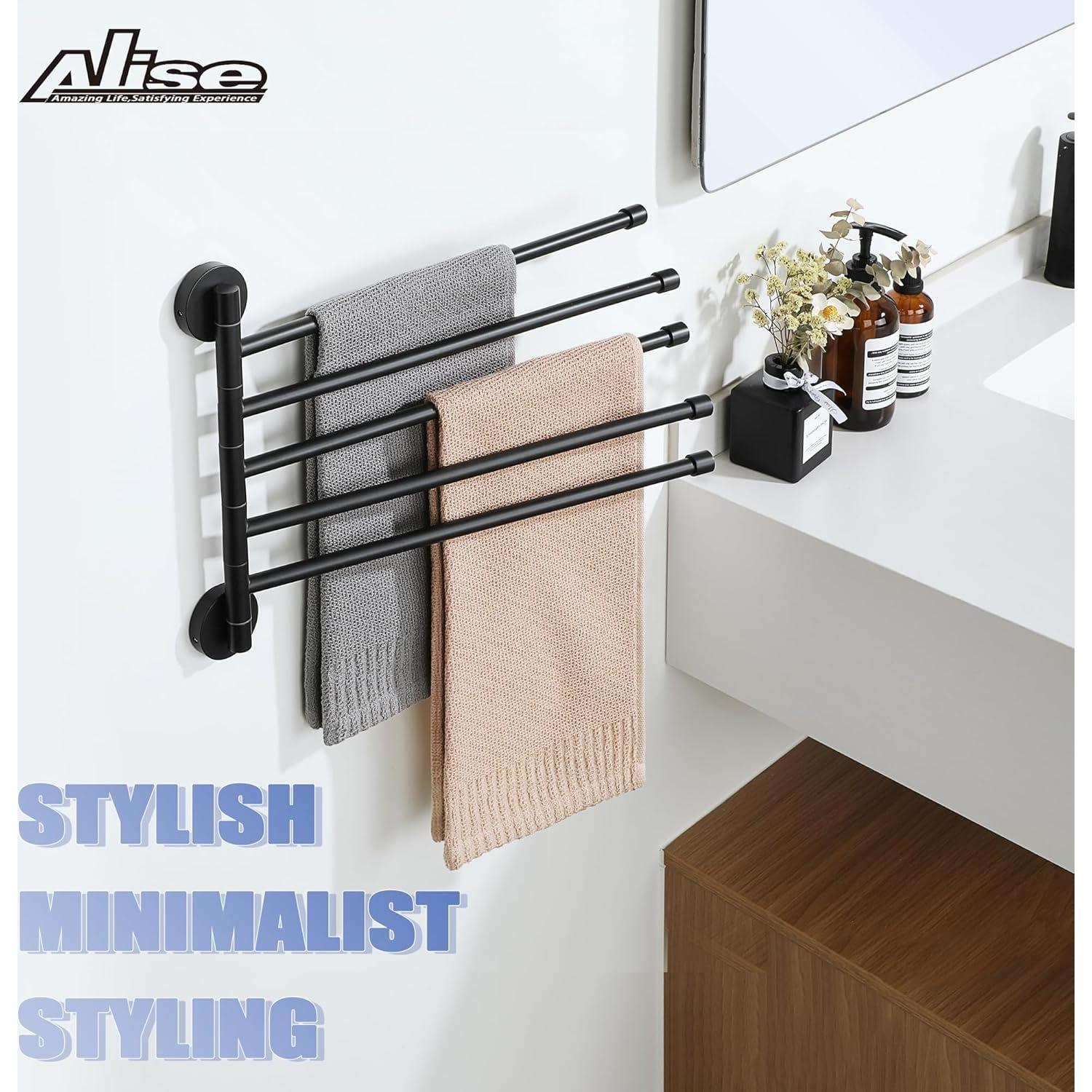 Soporte de Toalla Giratorio Alise 5 Barras Acero Inoxidable