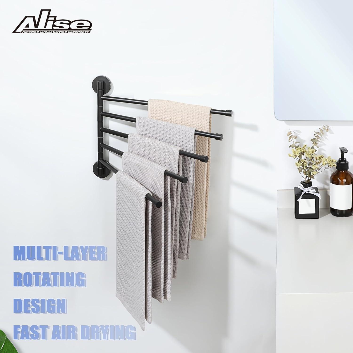 Soporte de Toalla Giratorio Alise 5 Barras Acero Inoxidable