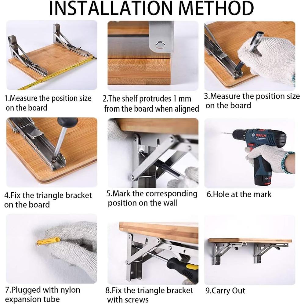 Soporte Plegable Storystore Acero Inoxidable 35 cm 4PCS