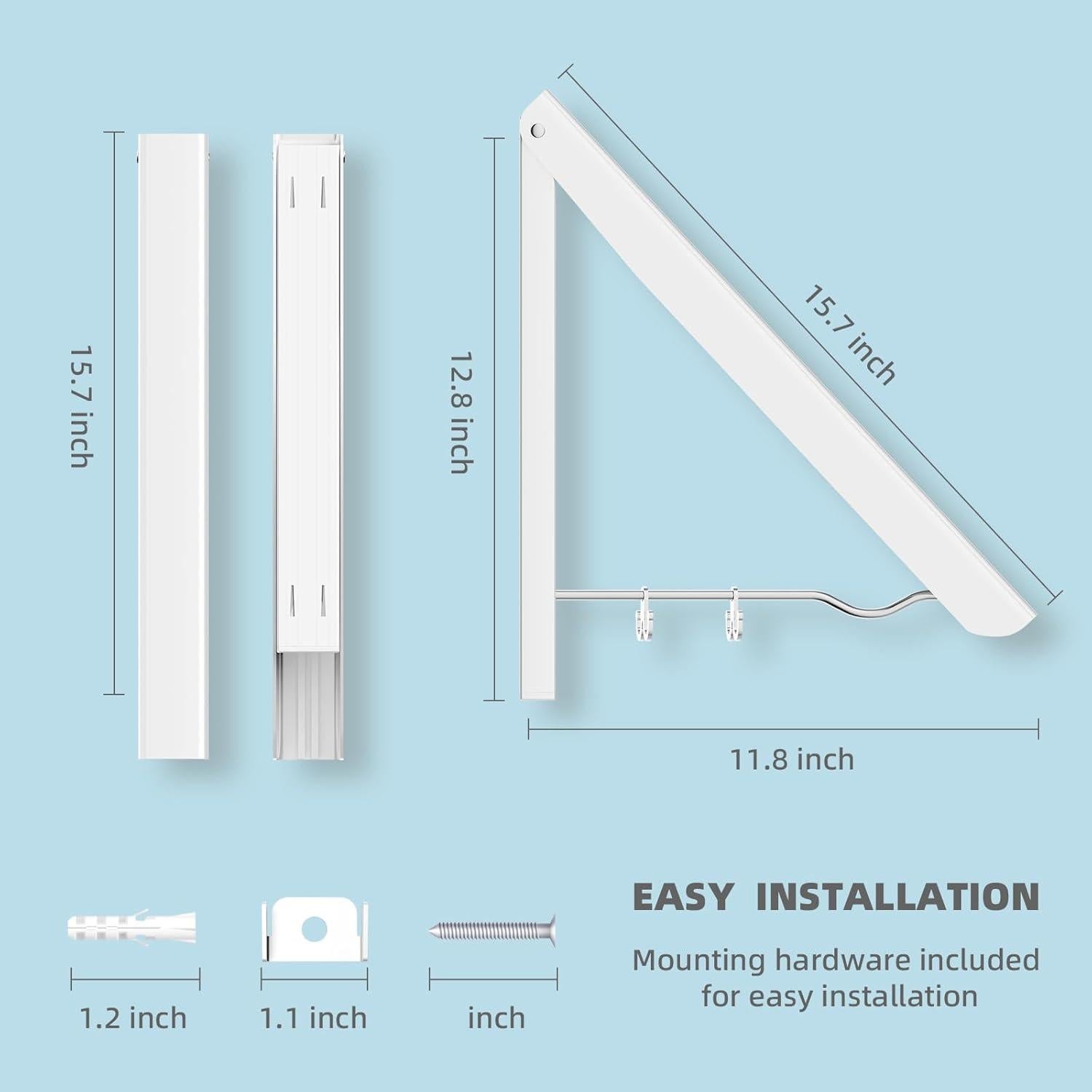 Estante Plegable para Secar Ropa BAKON Blanco 39.88x29.97cm