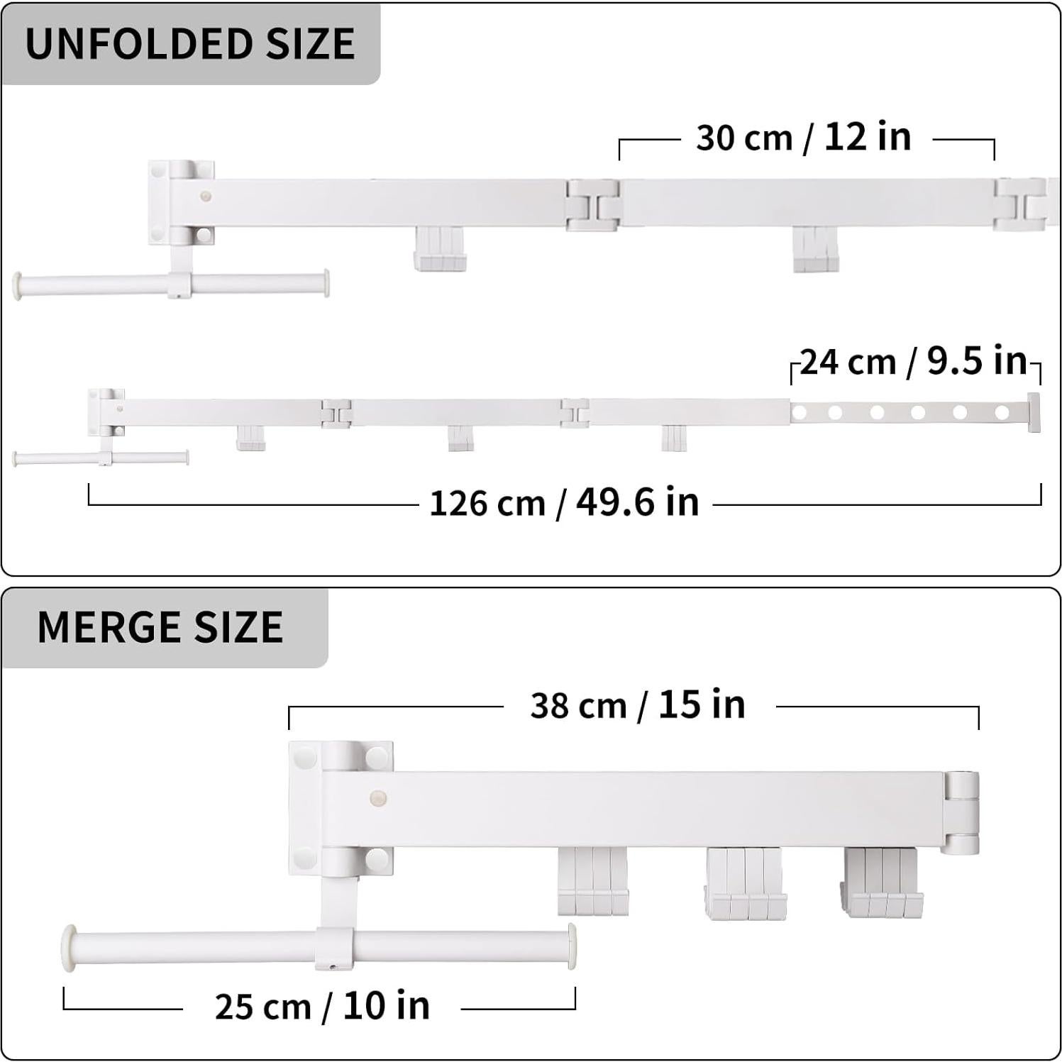 Estante de Secado de Ropa Plegable RFOUO Blanco 1,10 kg