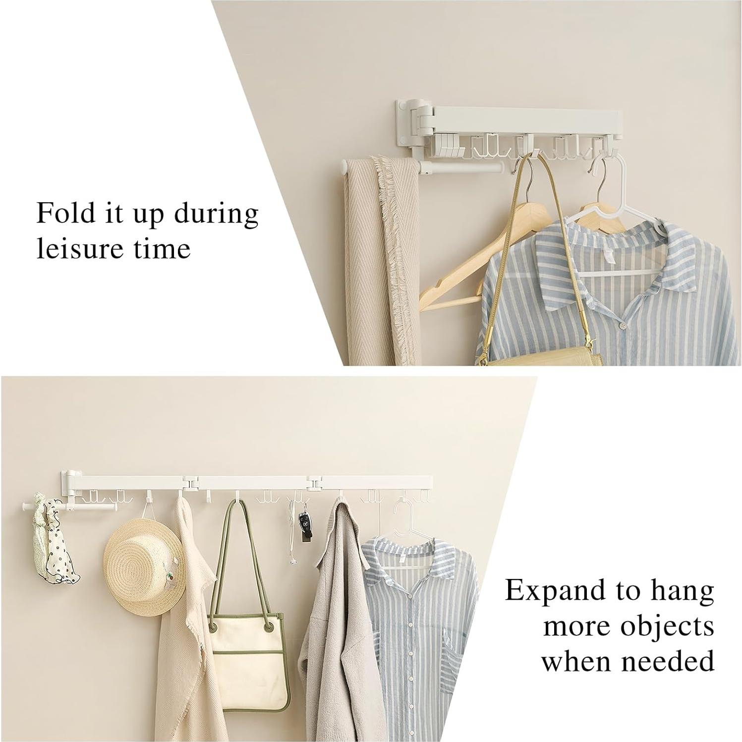 Estante de Secado de Ropa Plegable RFOUO Blanco 1,10 kg