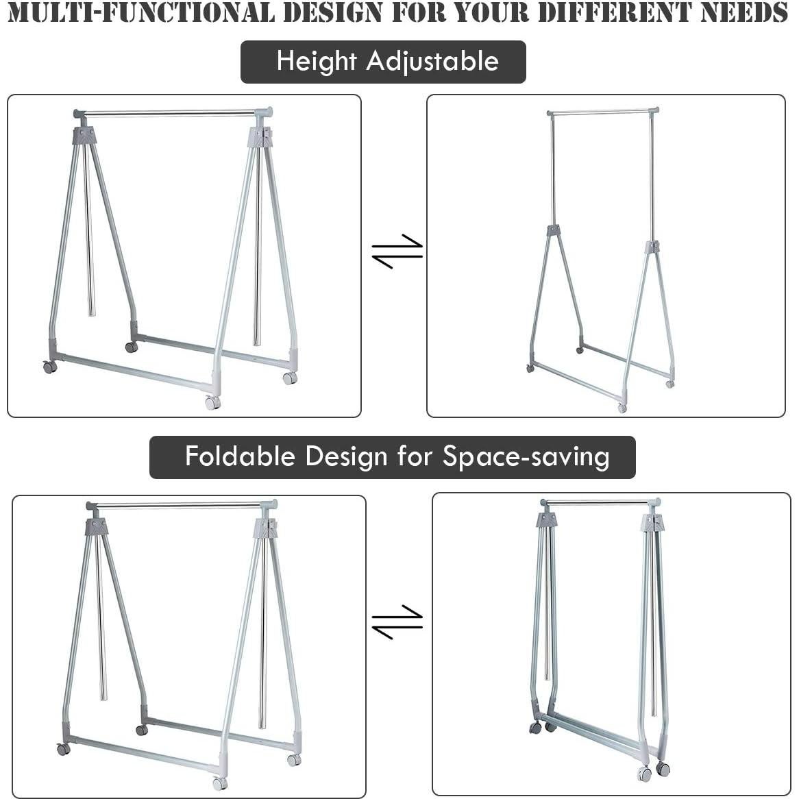 Perchero Extensible Tangkula Plata Plegable Ajustable 2,27 kg