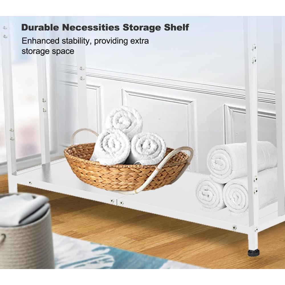 Soporte de Toallas de Pie AnBaiMei Blanco 3 Niveles 8.4 kg