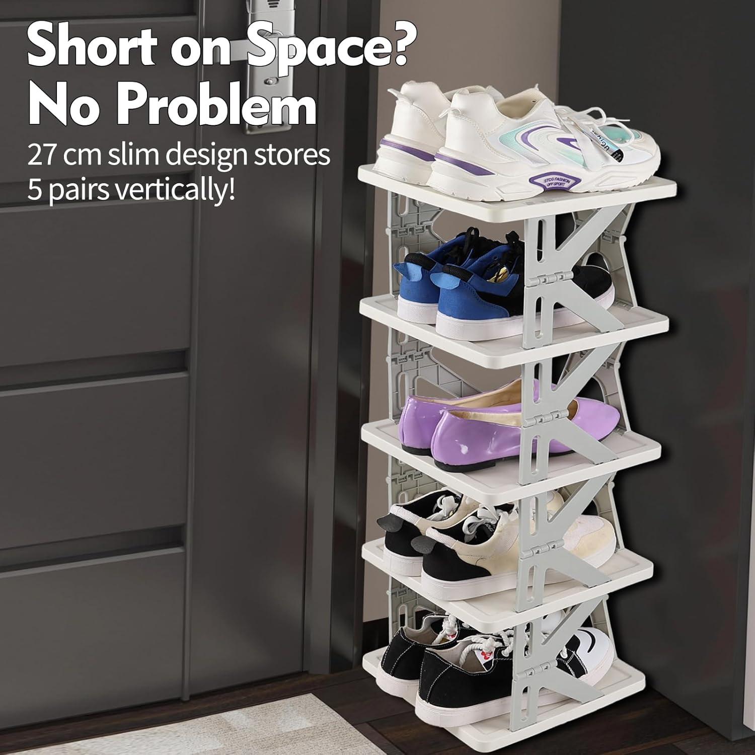 Estante de Zapatos Plegable Tyminin 5 Niveles 69 cm