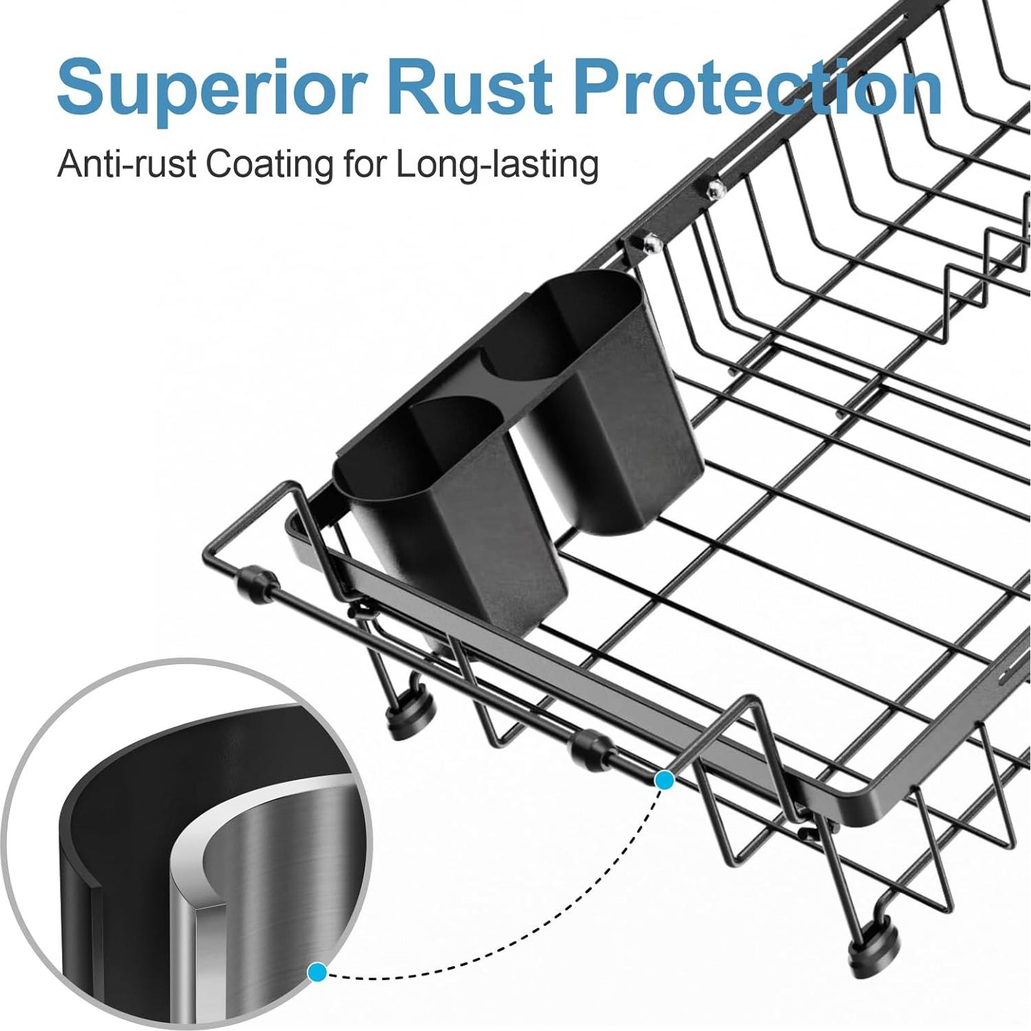 Estante Secado Platos iSPECLE Expandible 12.4-17.1'' Negro