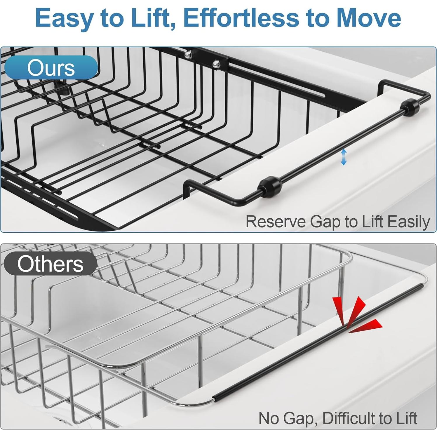 Estante Secado Platos iSPECLE Expandible 12.4-17.1'' Negro