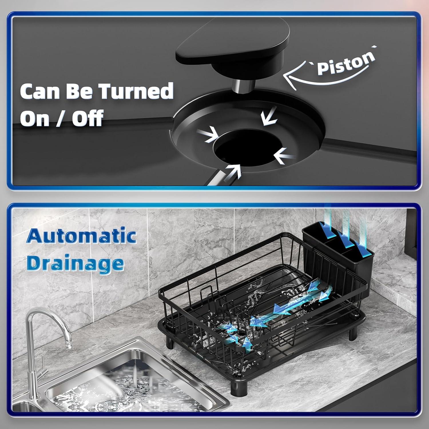 Escurridor de Platos GAOKASE Negro 27,94x38,1 cm Antioxidante