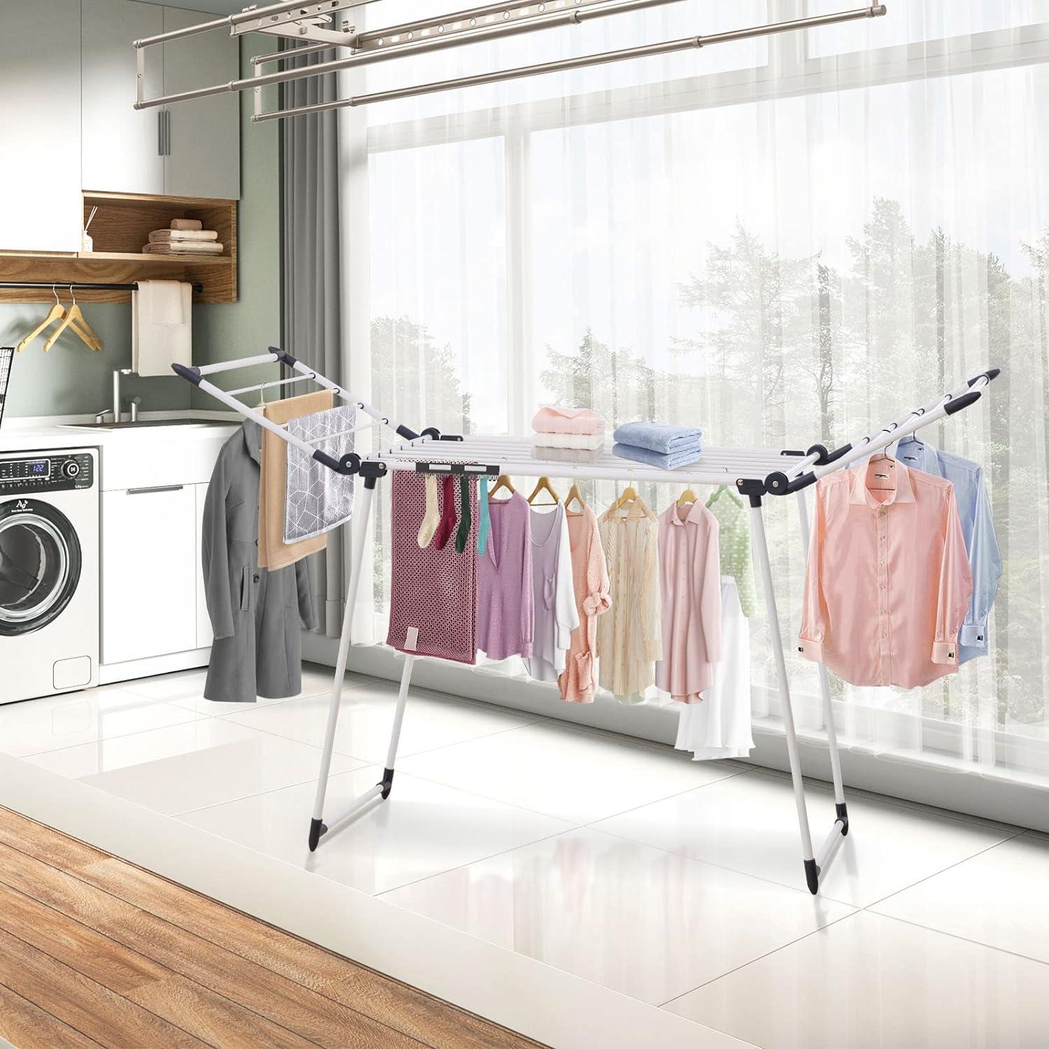 Estante Plegable para Secar Ropa YUBELLES 174,5x60x108 cm