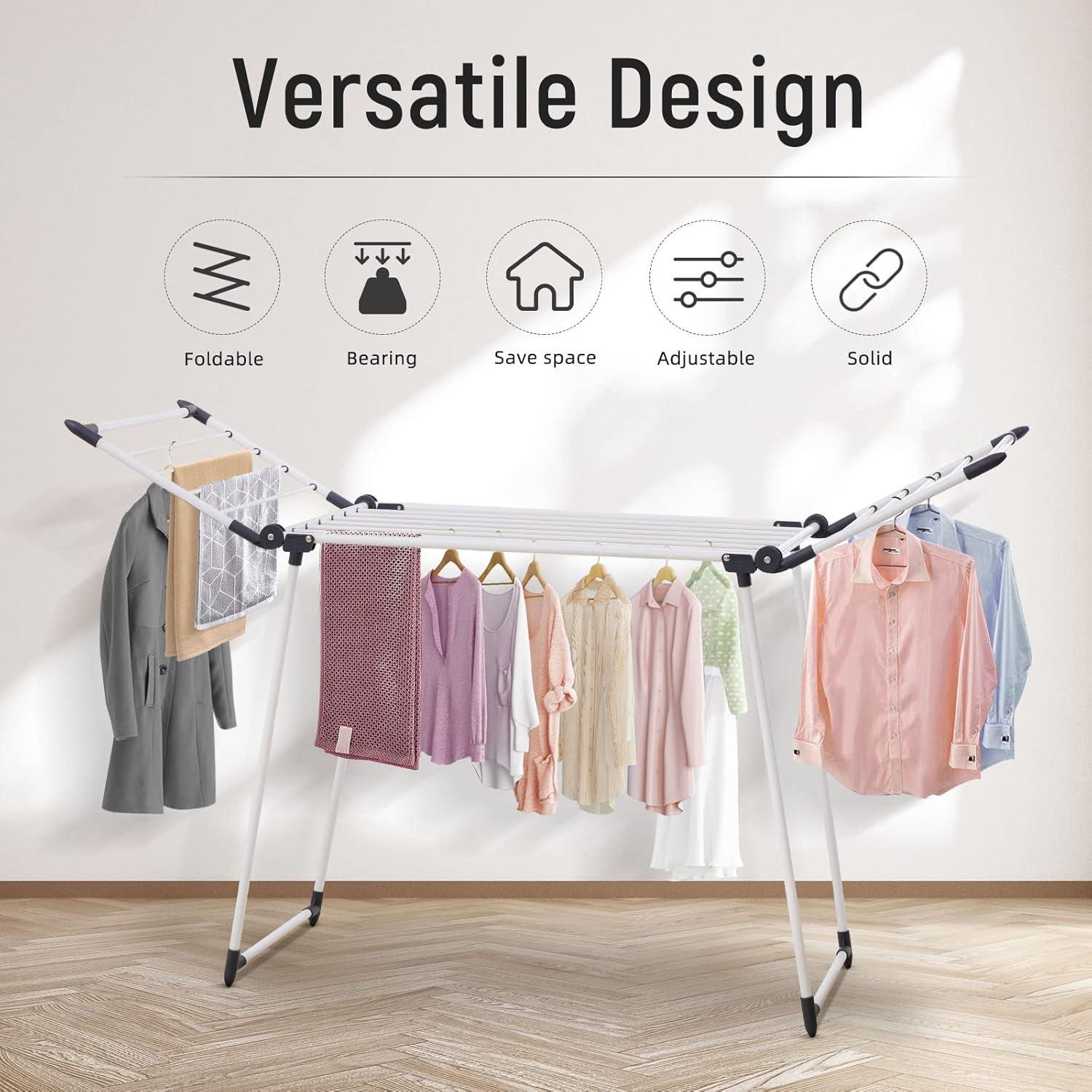 Estante Plegable para Secar Ropa YUBELLES 174,5x60x108 cm