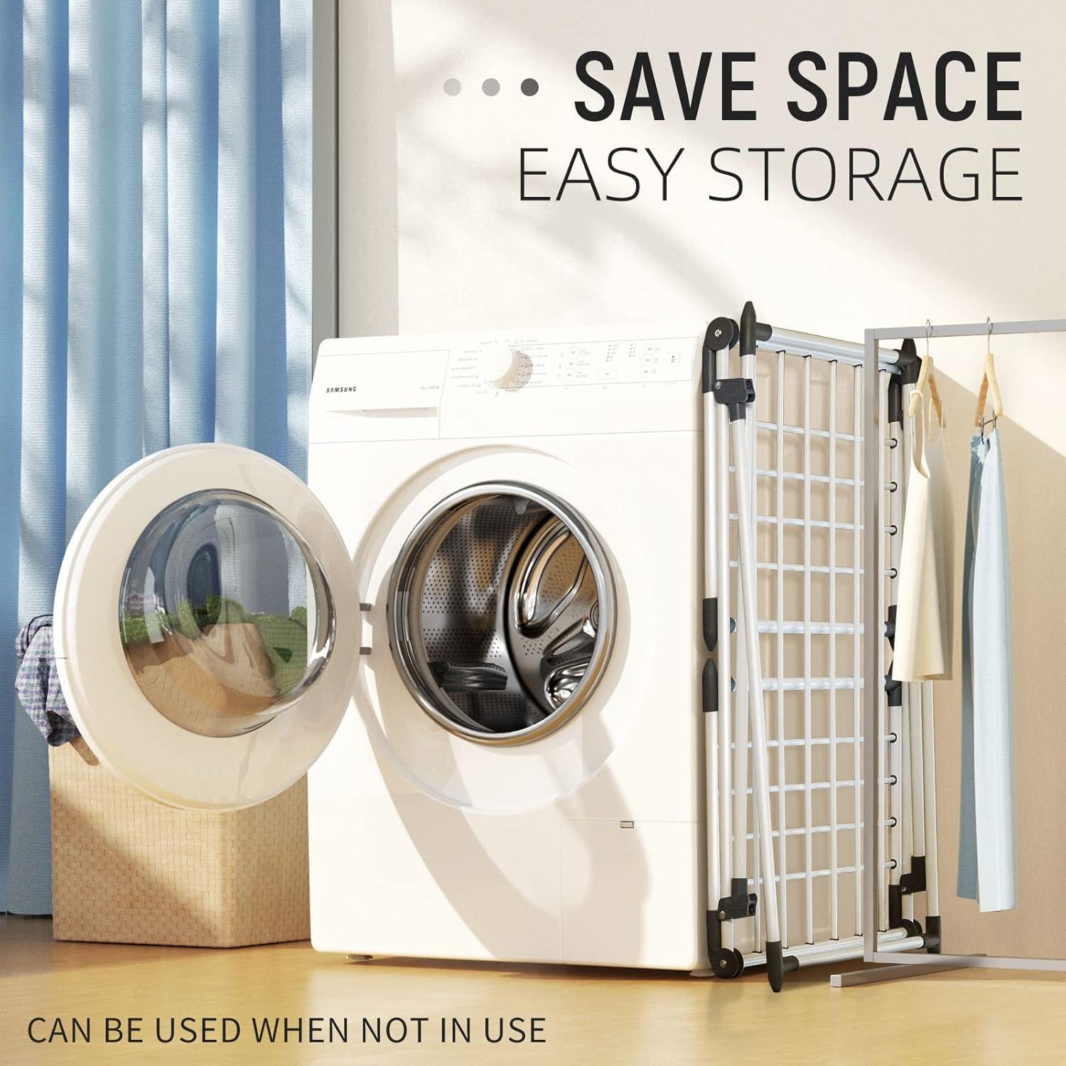 Estante Plegable para Secar Ropa YUBELLES 174,5x60x108 cm