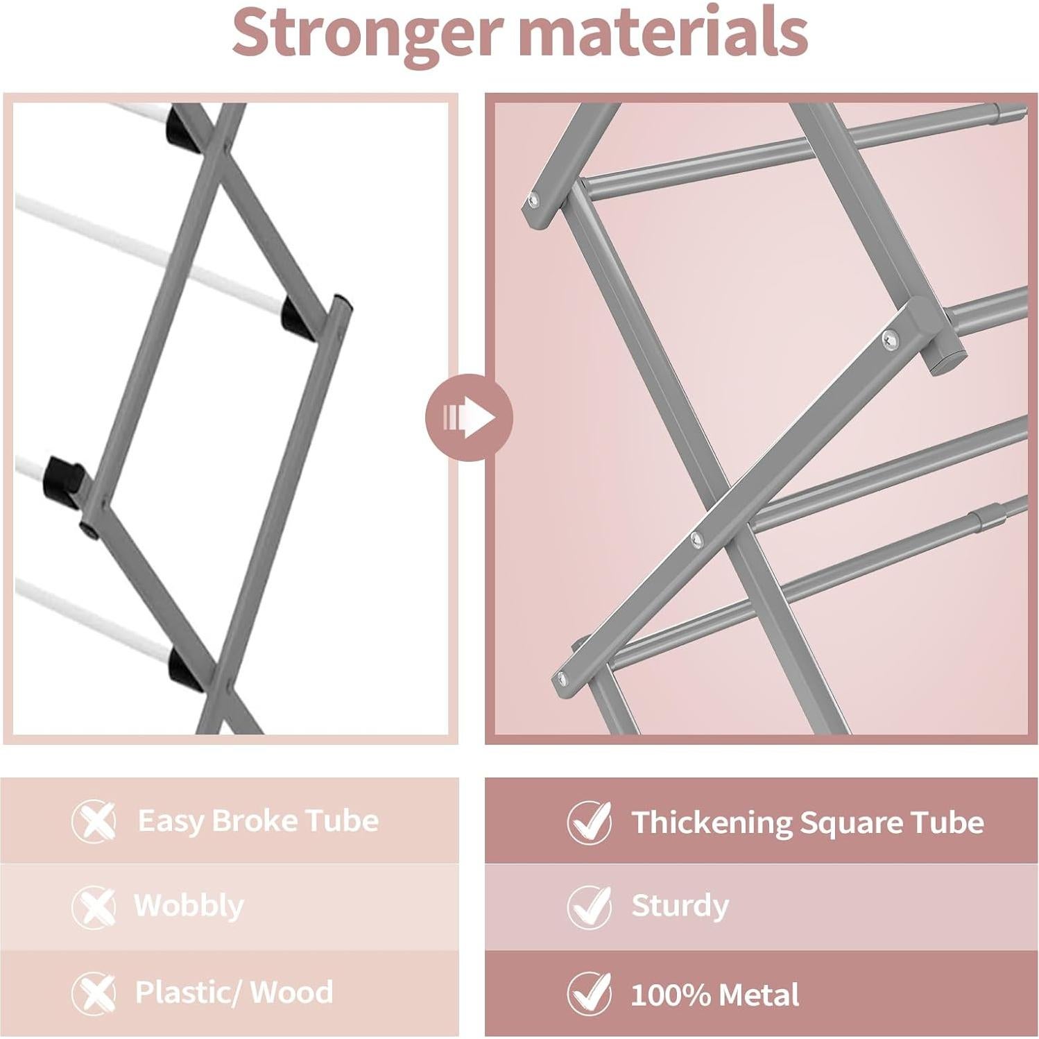 Estante Secar Ropa APEXCHASER 3 Niveles Expandible Gris