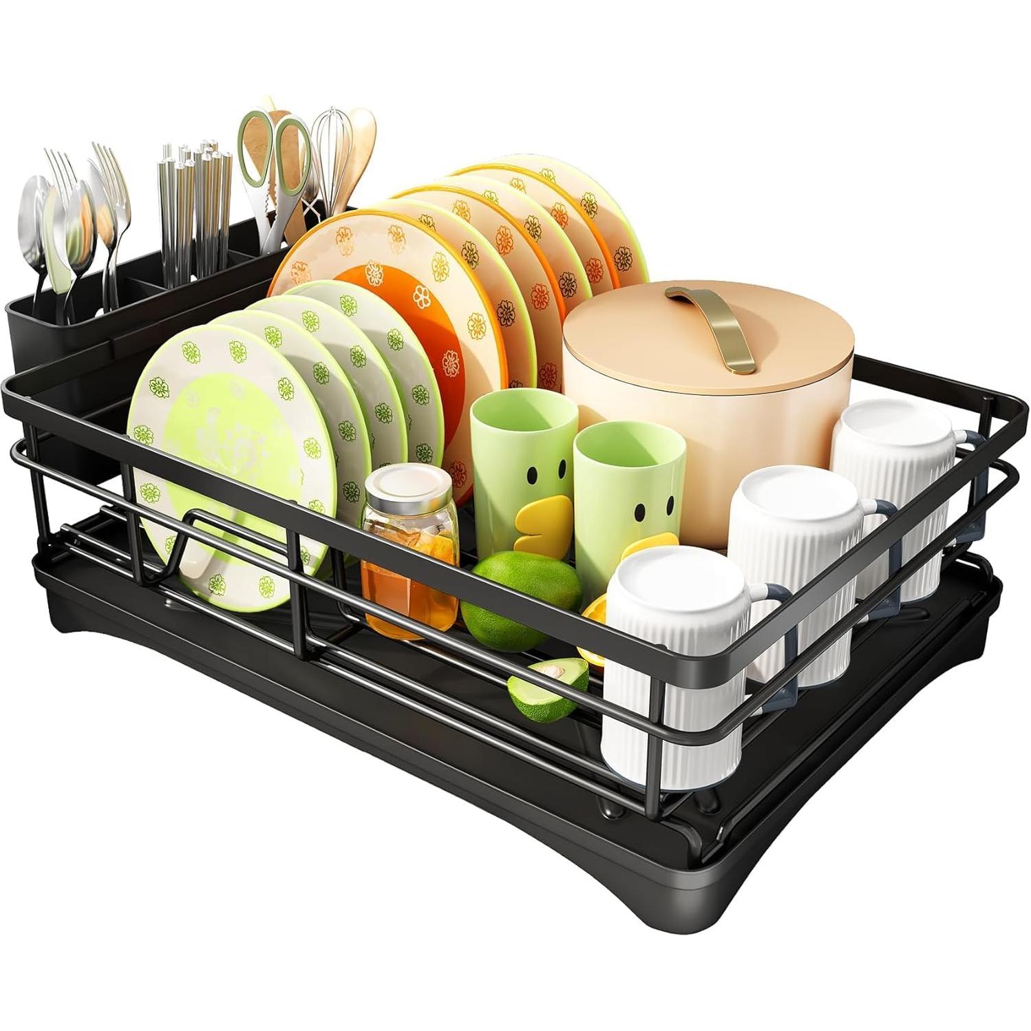Escurridor de Platos SAYZH Acero Inoxidable Negro 42,4x29,9cm
