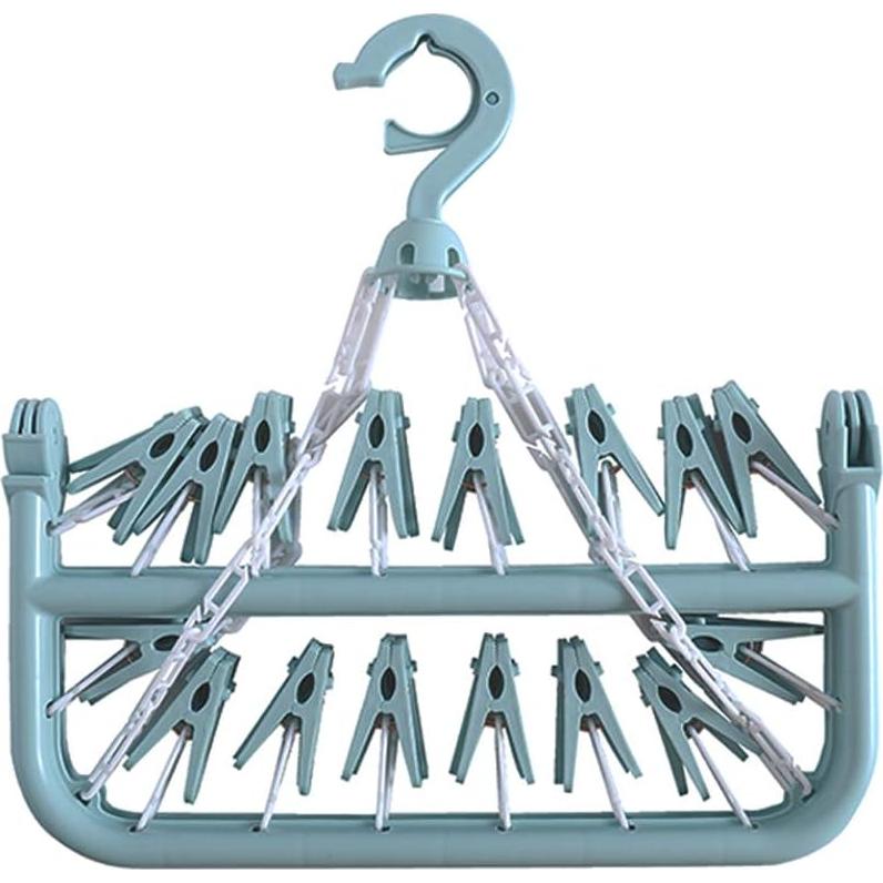 Perchero Plegable Alladaga con 32 Clips para Secar Ropa